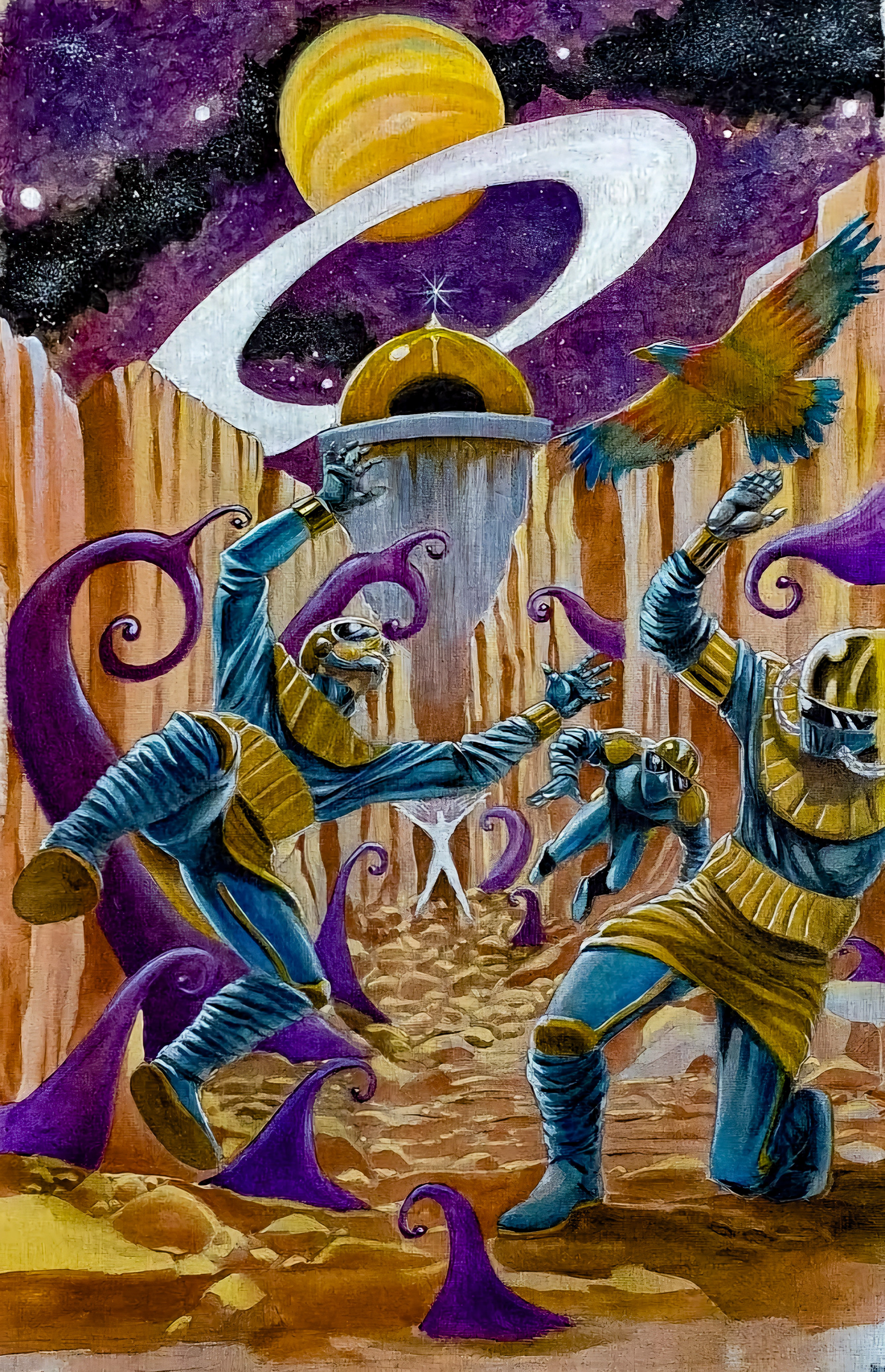 "O Enigma da Torre de Aço" • Acrílica sobre tela • 25 X 40 cm • Original • R$800,00
