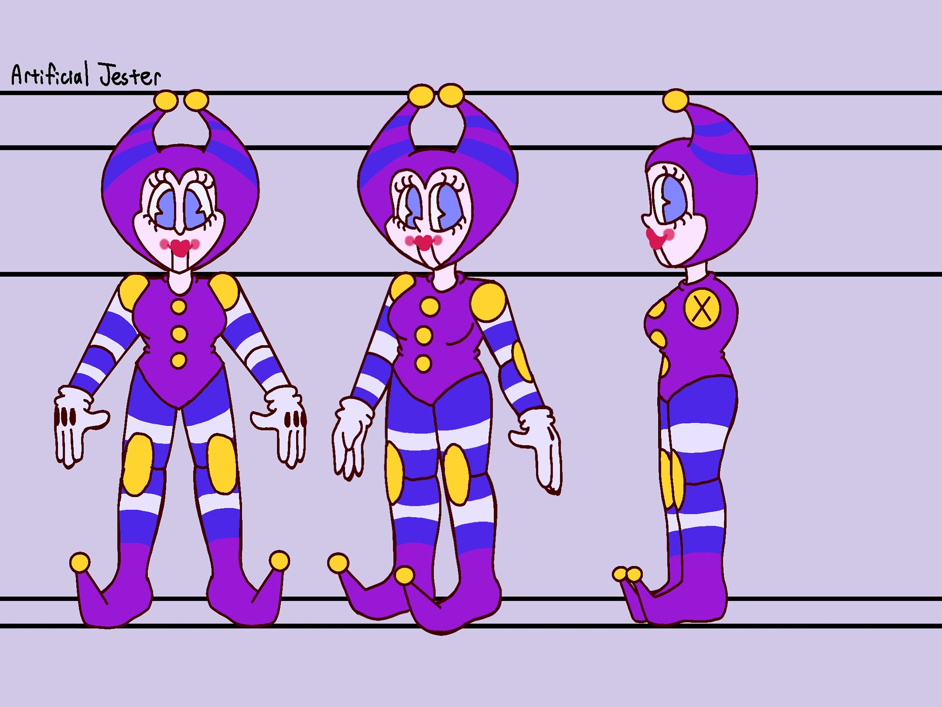 A model sheet commission done for a 3D modeler
