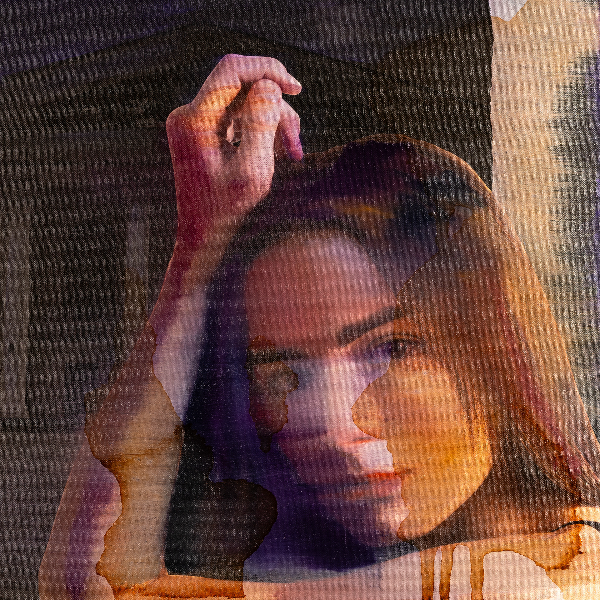 "Mariupol" Illya Bel, Yuriy Denysenkov, Canvas, photo print, oil 50 x 50 cm. 