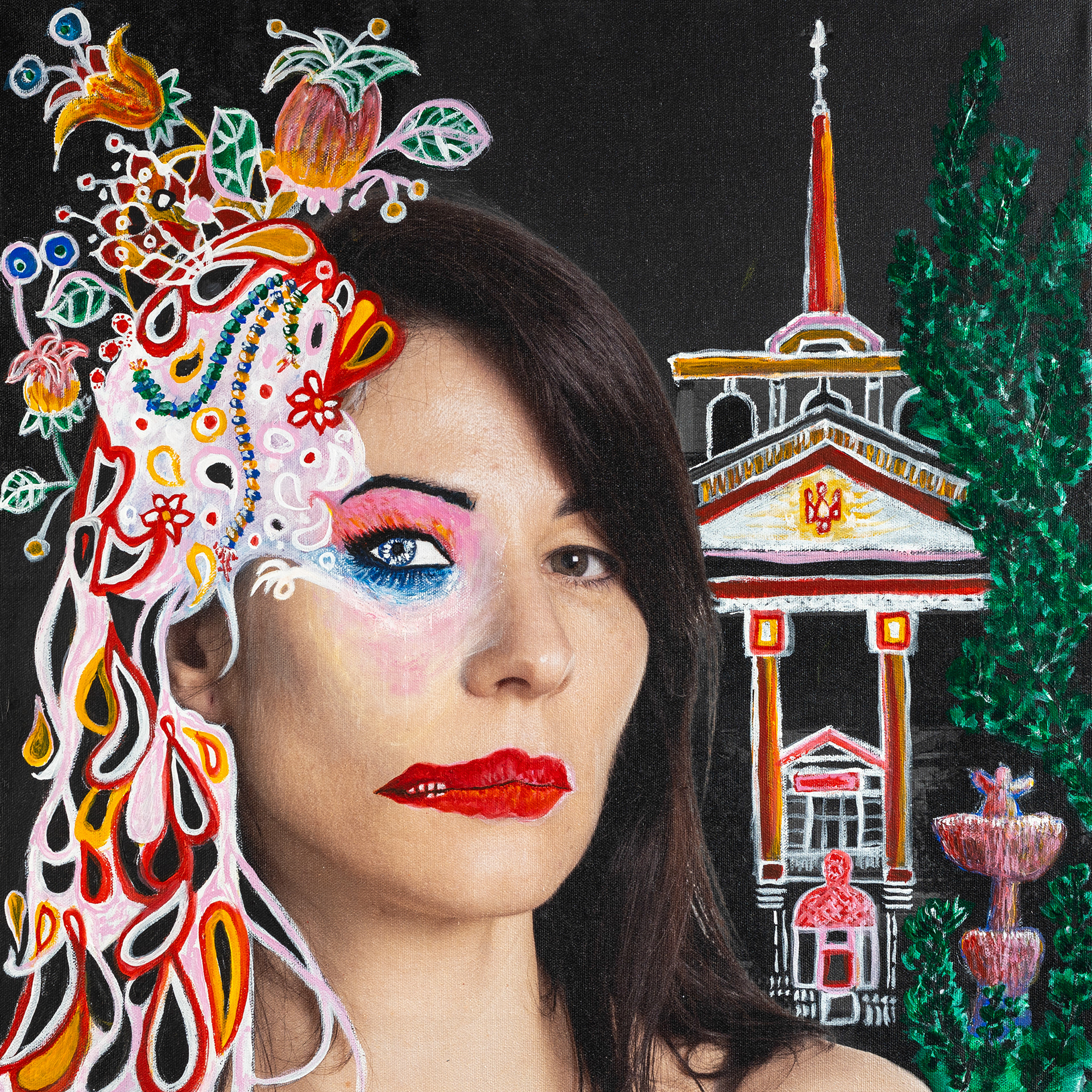 "Mykolaiv" Illya Bel, Tosha Ignatenko, Canvas, photo print, acryl 50 x 50 cm.