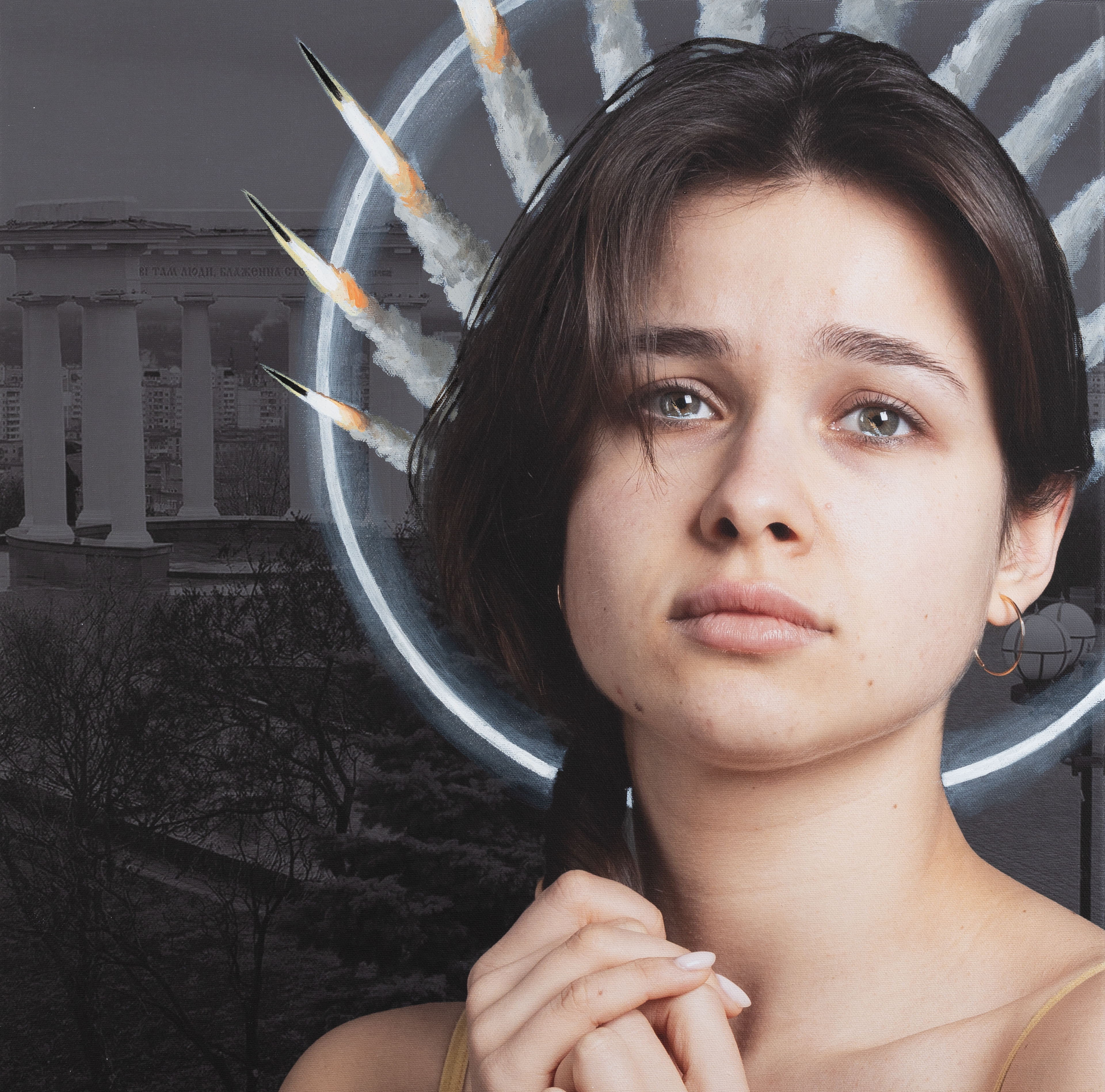 "Poltava" Illya Bel, Dita Galas, Canvas, photo print, acryl 50 x 50 cm.