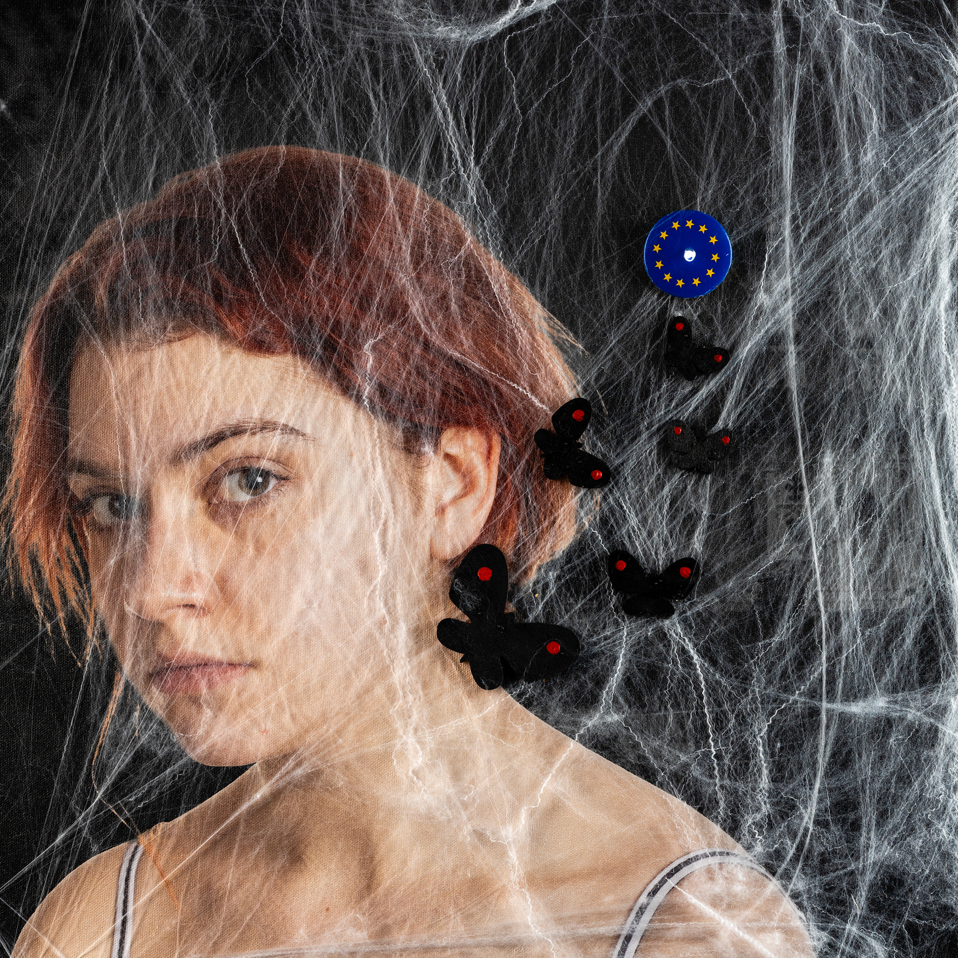 "Chernihiv" Illya Bel, Anatoly Kvitka, Canvas, photo printing, assemblage 50 x 50 cm