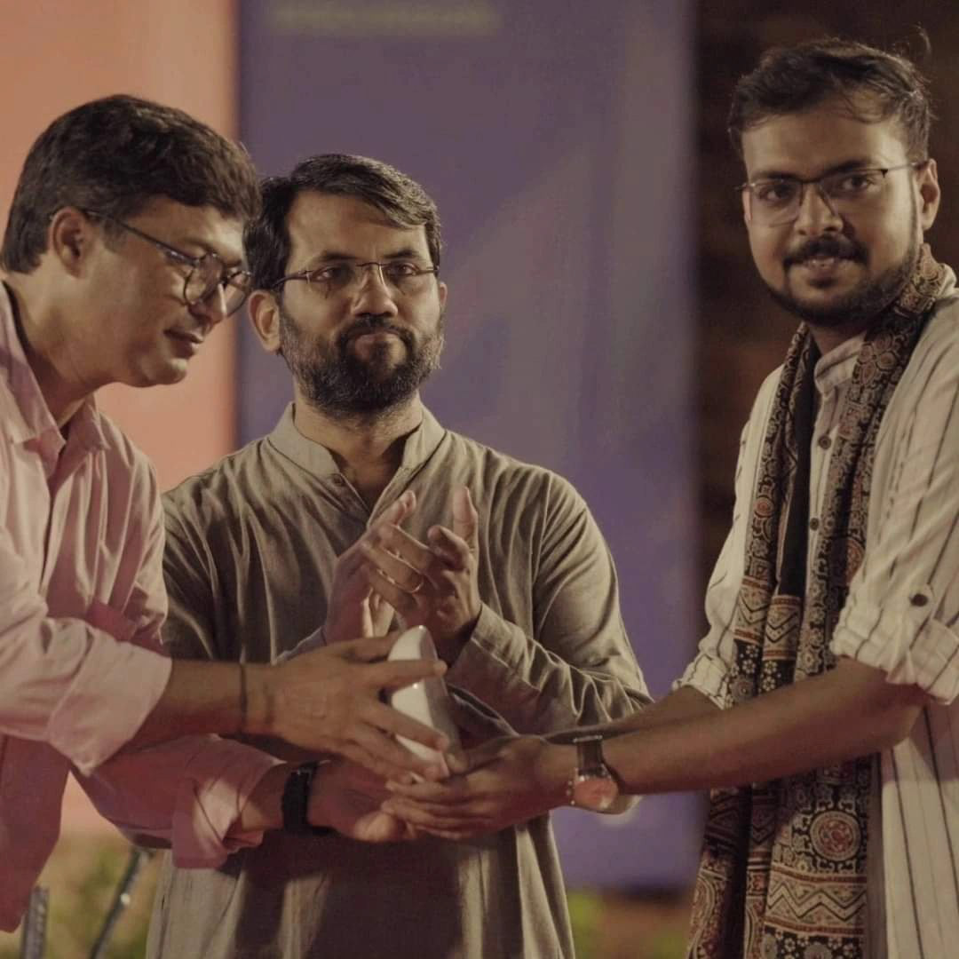 Being felicitated at NID, Ahmedabad