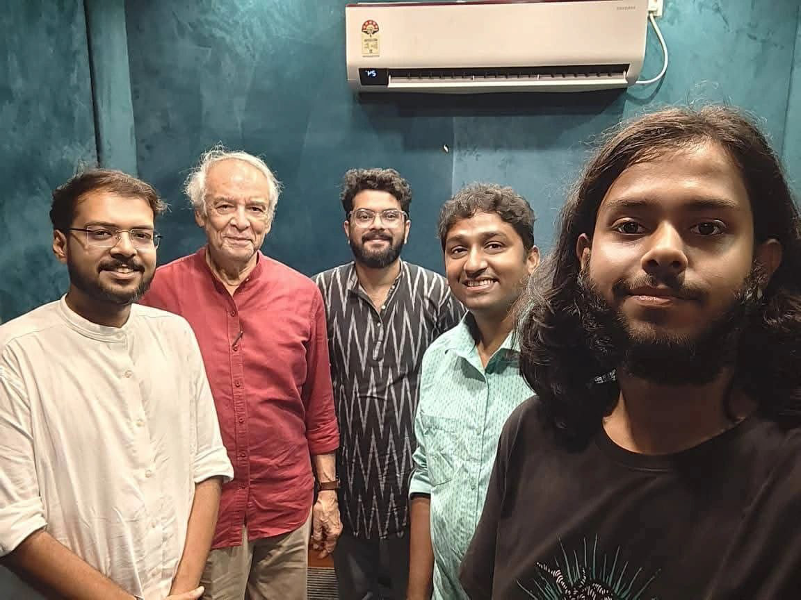 Dubbing session with Barun Chanda