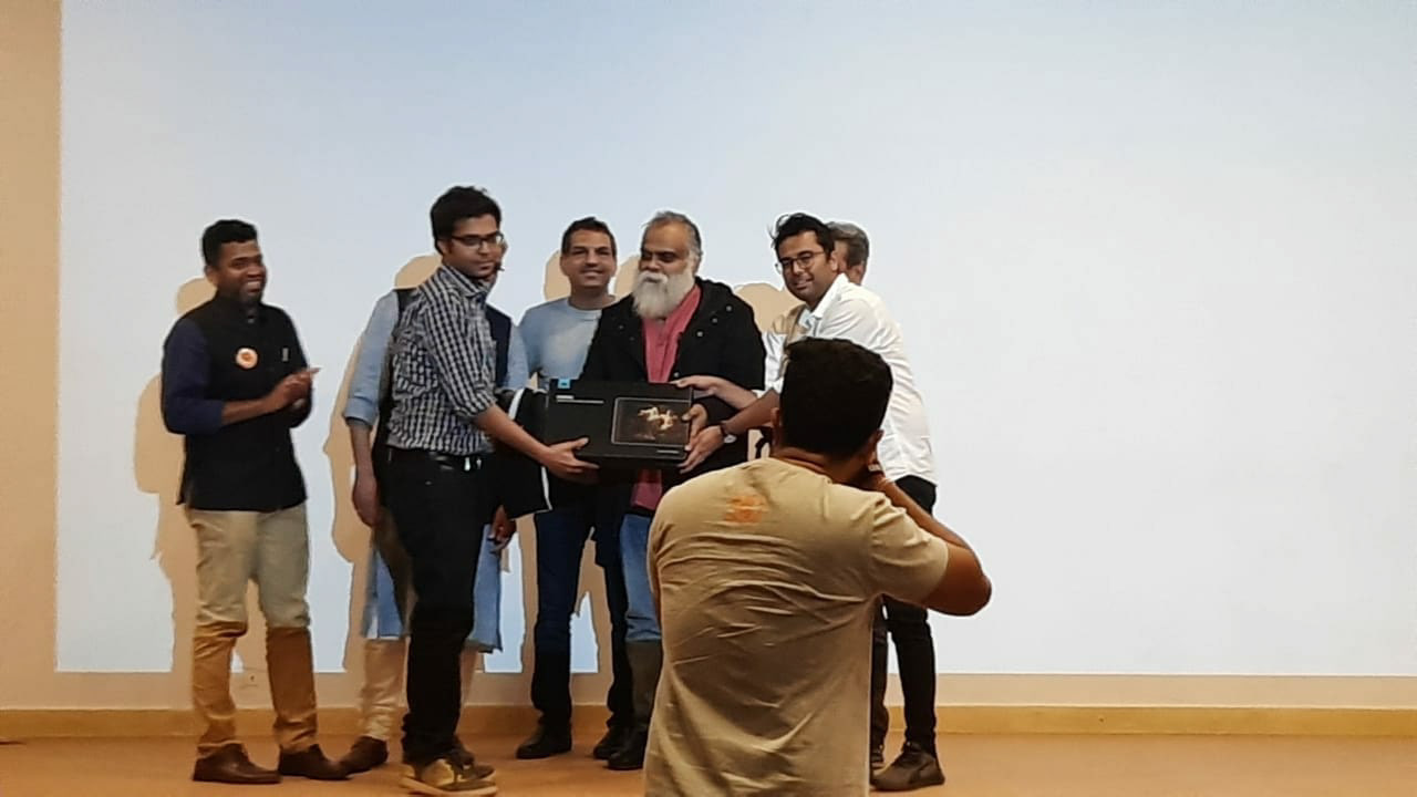 Receiving Best Film award at IDC IIT Bombay
