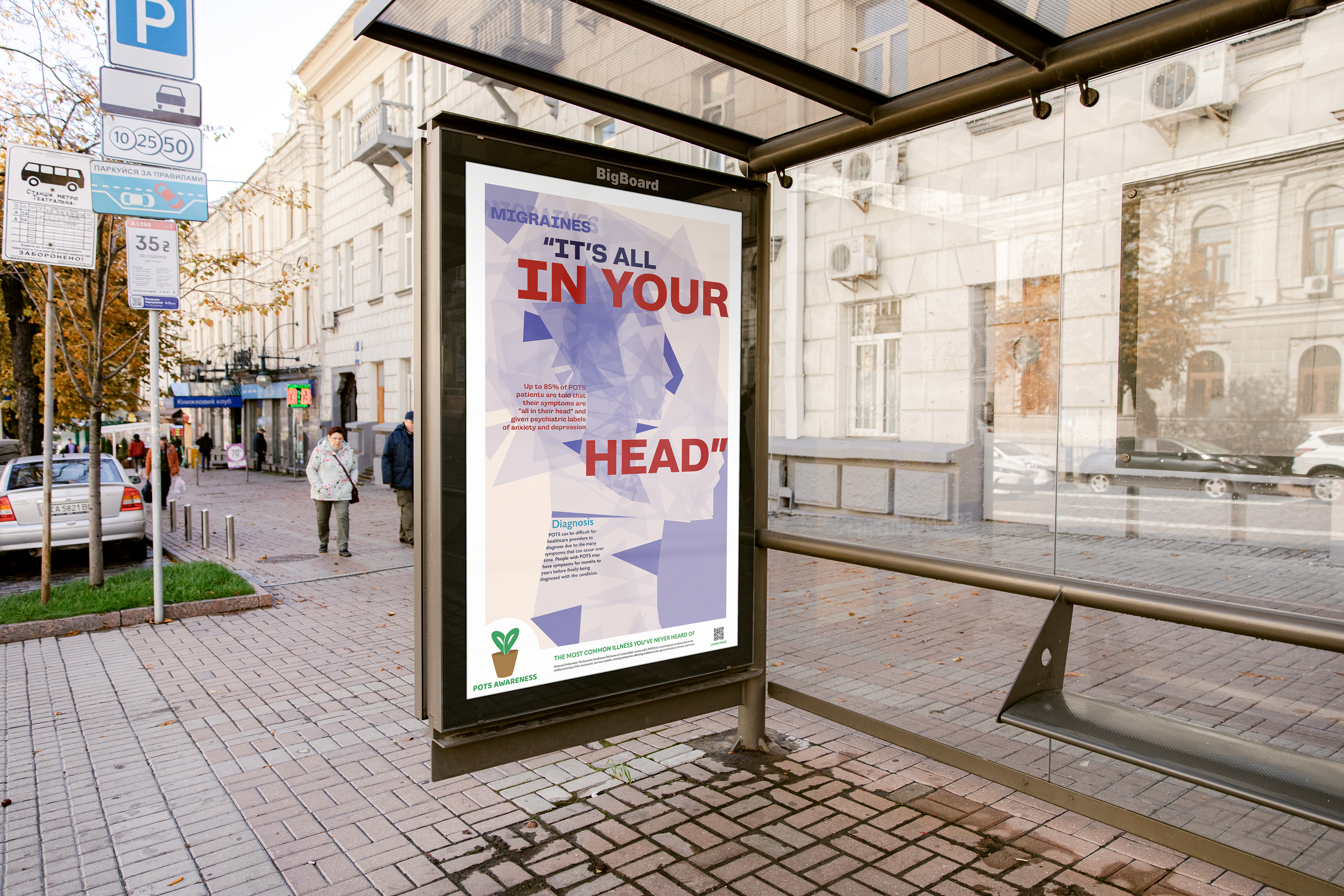 "It's All In Your Head" Short Text Version-Bus Stop Mockup