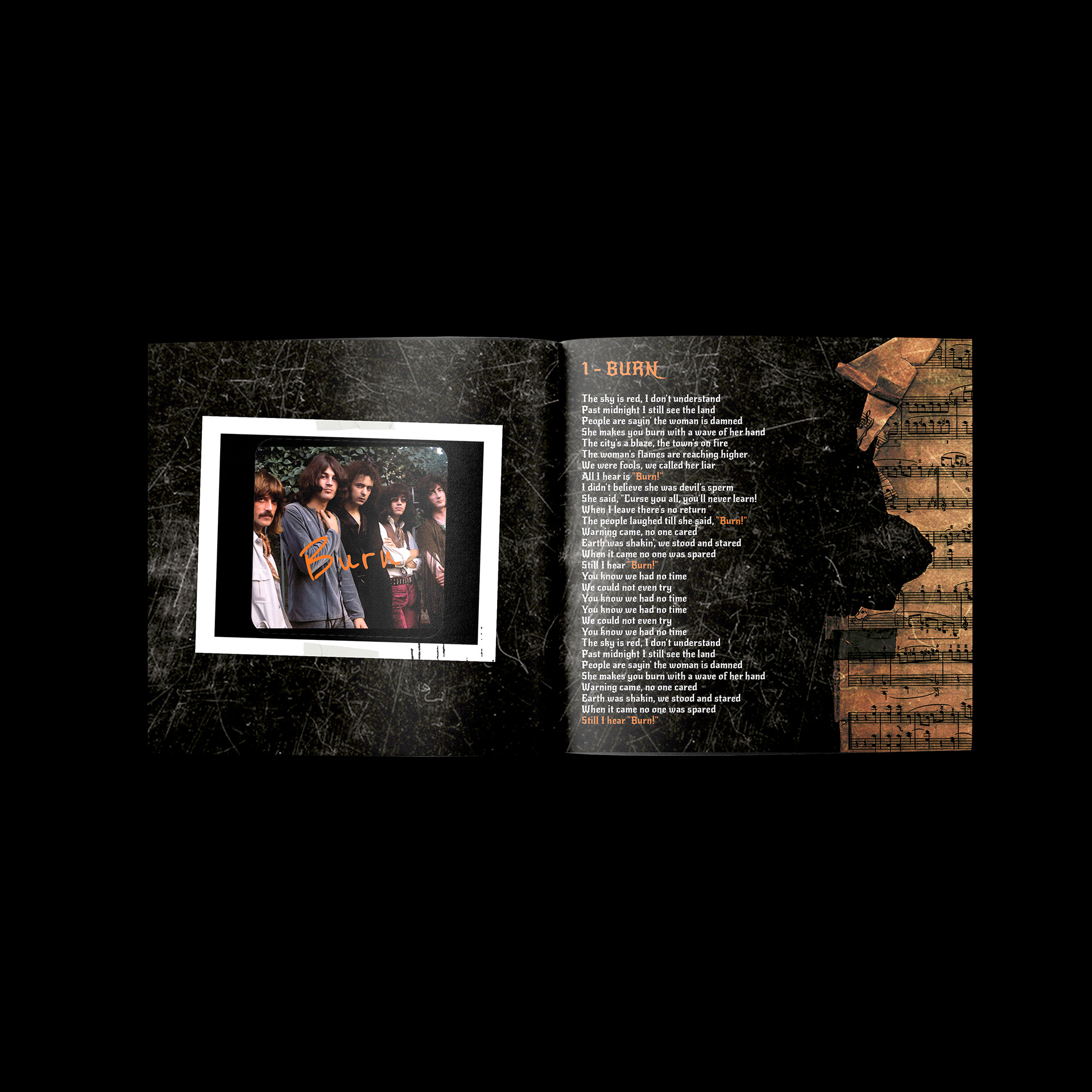 Booklet Deep Purple (Progetto accademico)