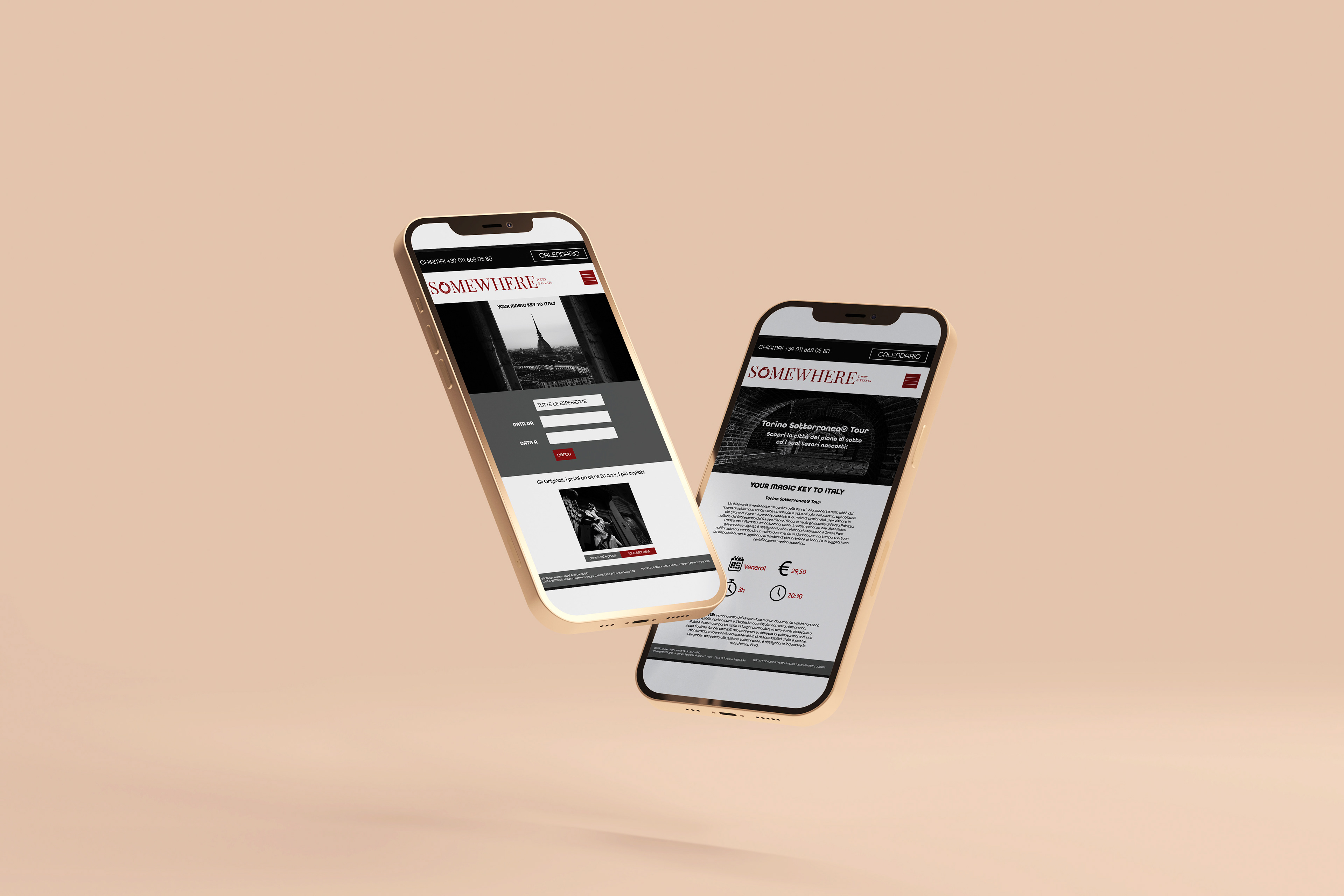 Web mobile Somewhere (Progetto accademico)