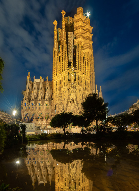 La Sagrada Familia Church, still under construction after 140 years. 