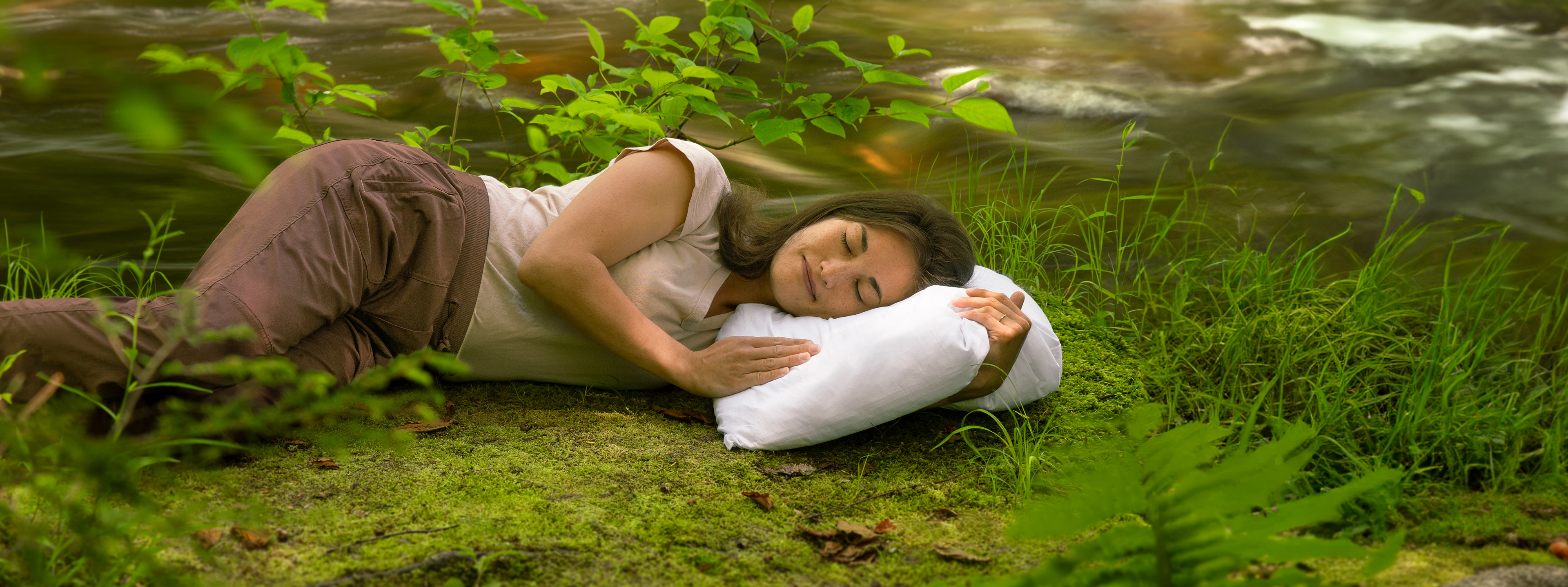 One of two shots for L-OMA Buckheat Pillows. It always helps to have a model that, um...sleeps on the job, LOL.