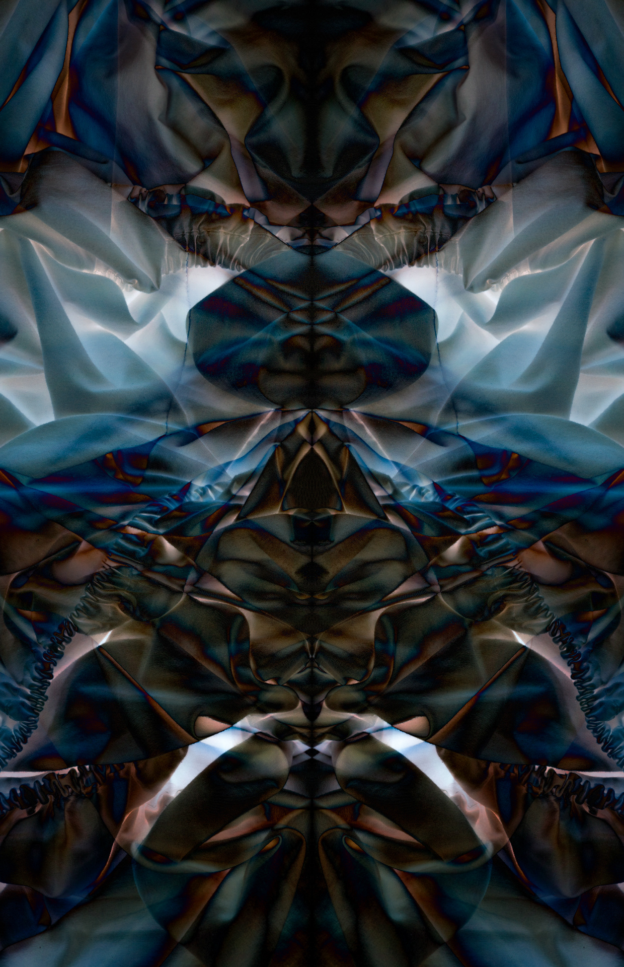 Abstract using nothing but bed sheets