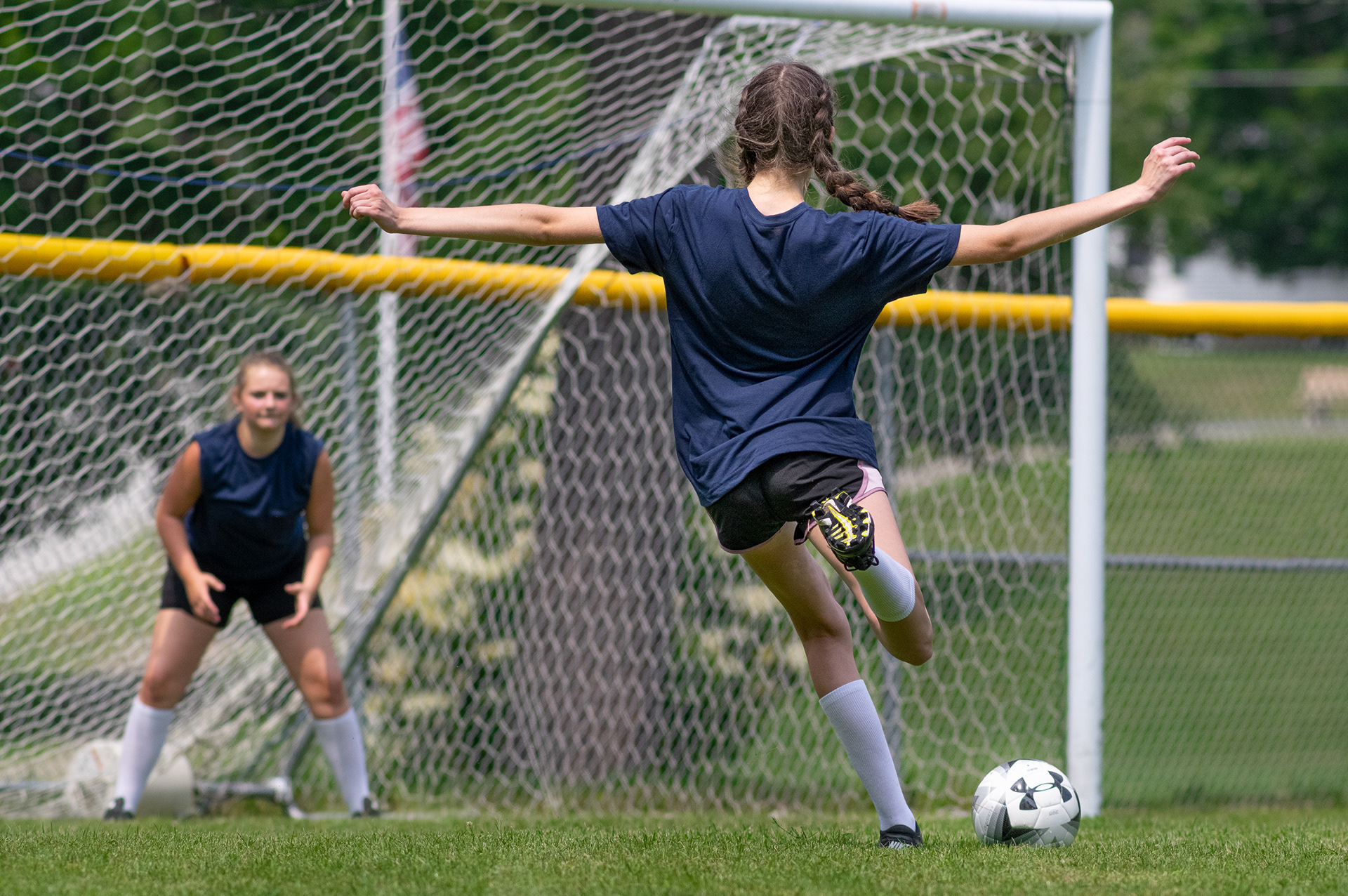 This was a very tricky composite. That goalie in the background? Yeah, she wasn't even there.