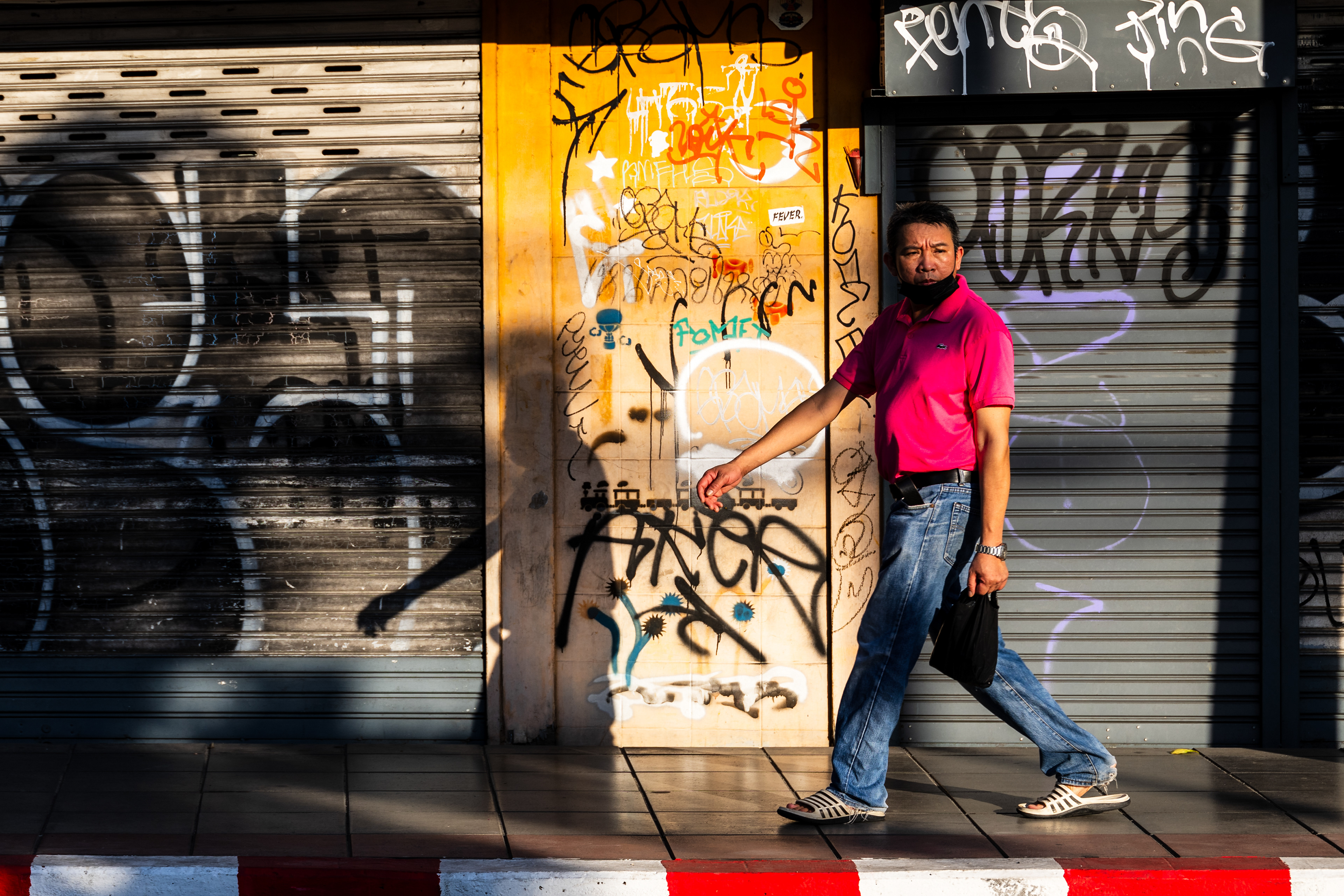 In step
