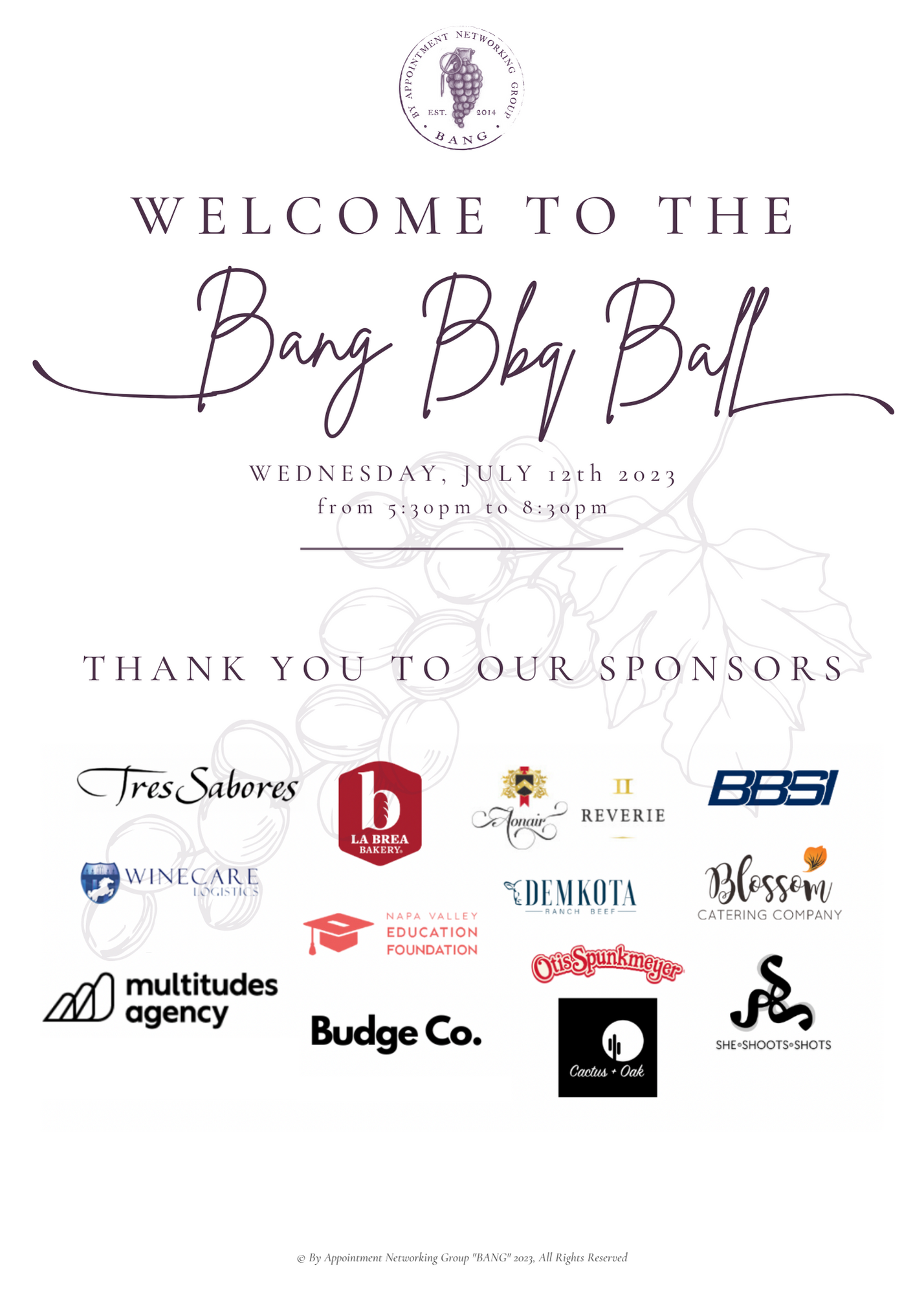 Annual BANG BBQ Ball Print