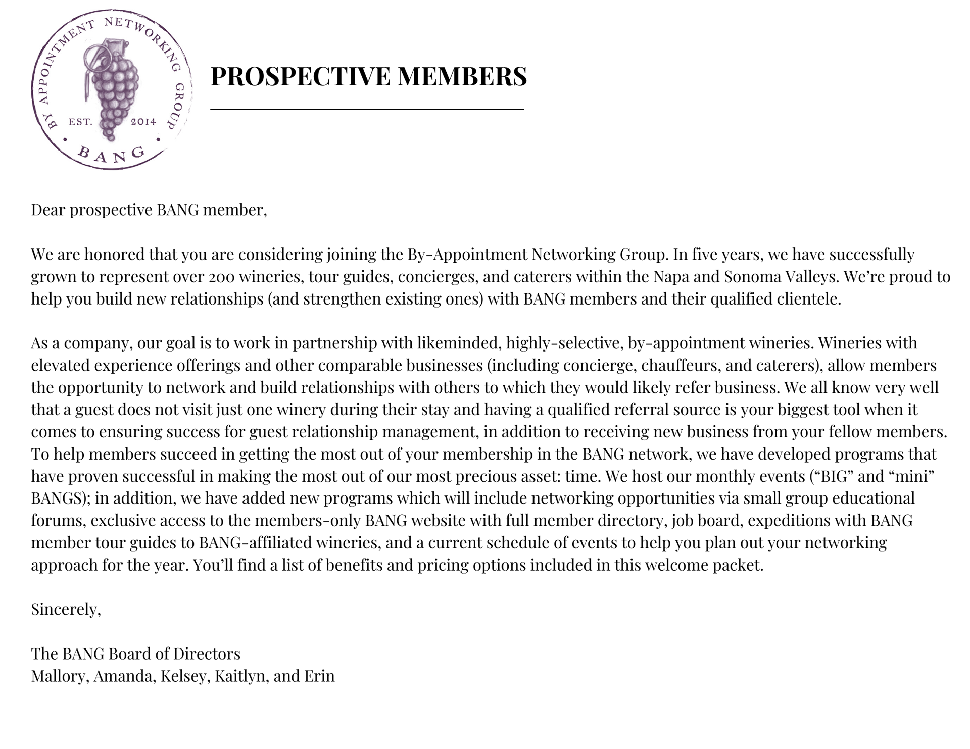 By- Appointment Networking Group Handbook