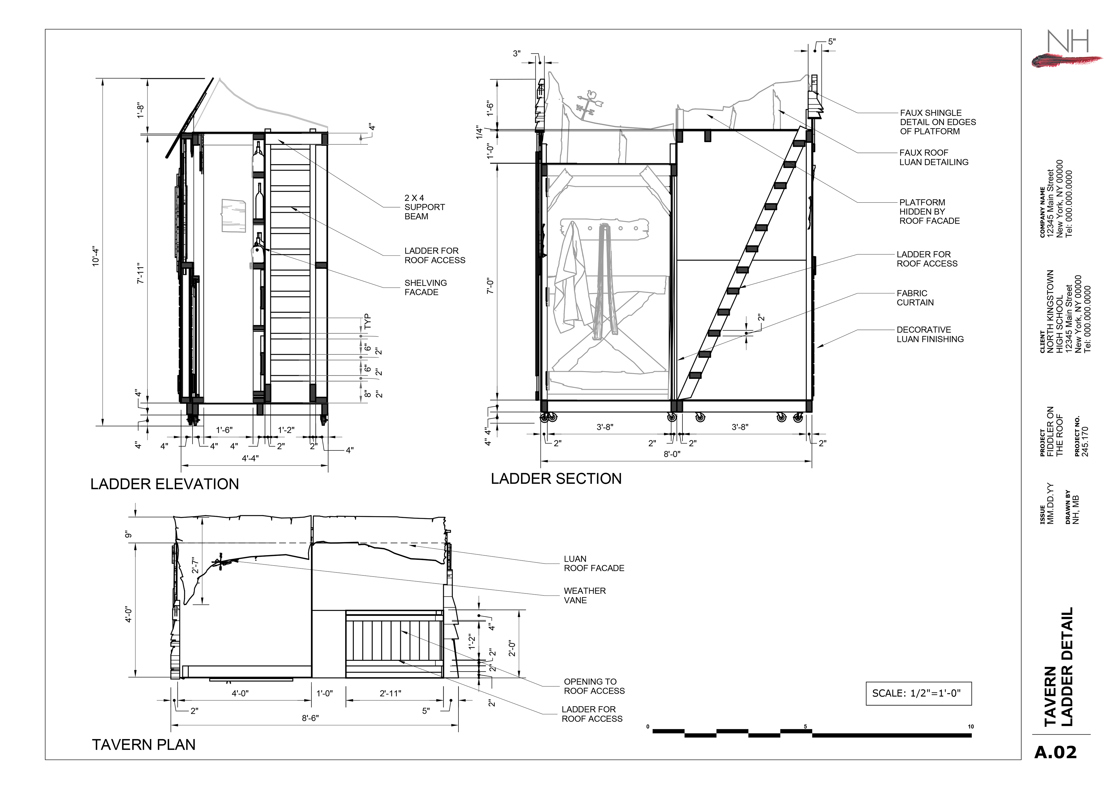 Fiddler Ladder Detail: Sketchup Model into Layout