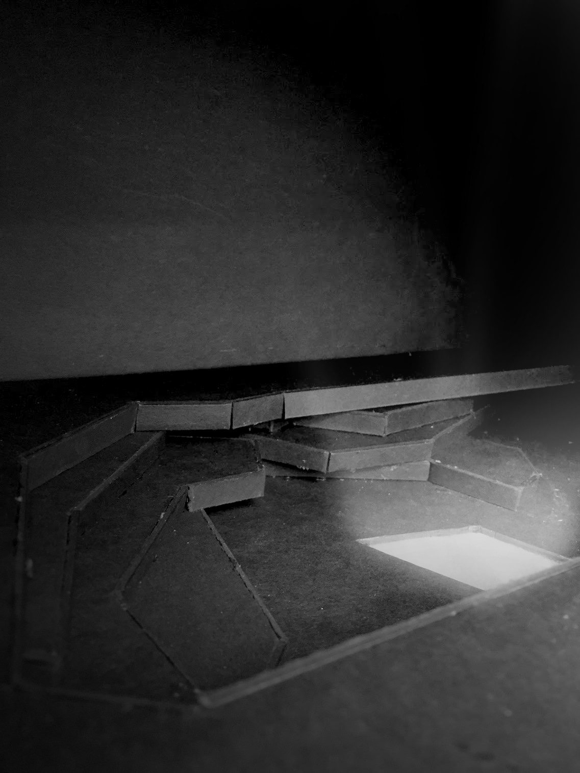 Model of Black Box Theater made with Black Illustration