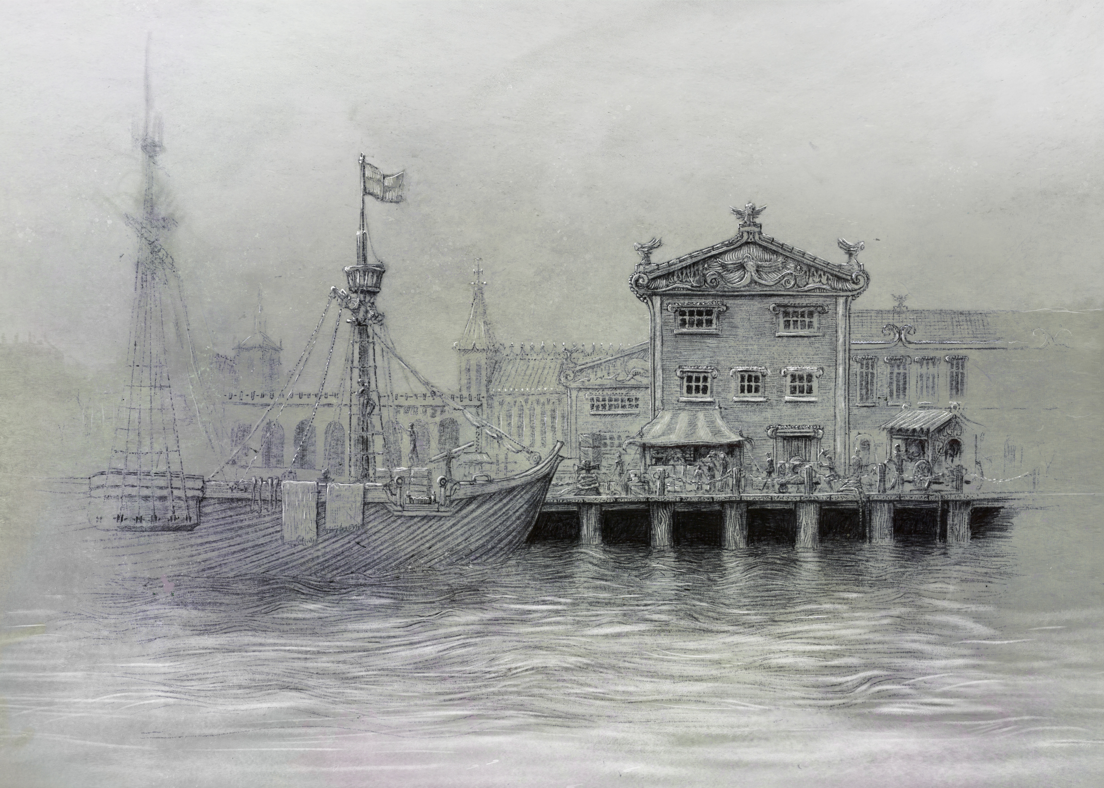 A drawing on paper with additional digital drawing in Photoshop (see my insta for an in-depth breakdown)