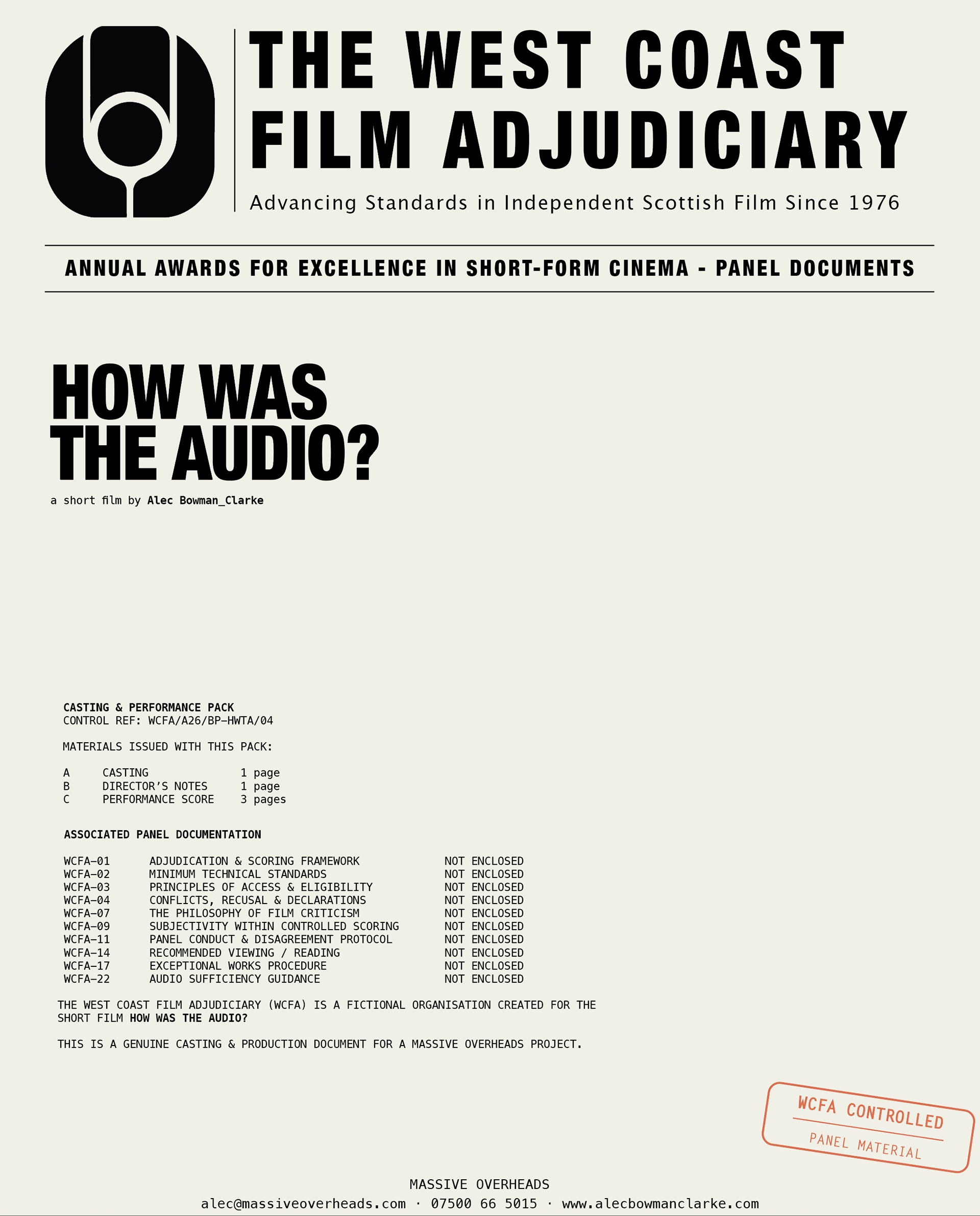 HOW WAS THE AUDIO?