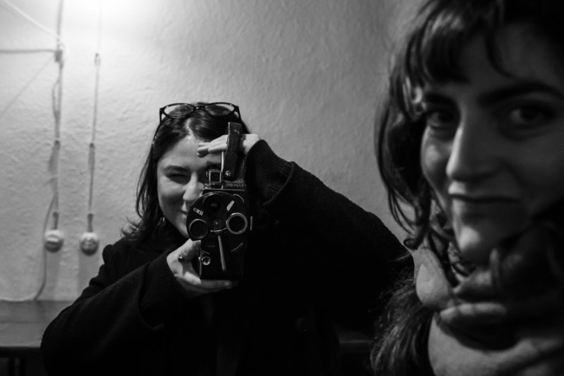 With Zoe Valentini at the “Sedici” workshop led by Labbash Milano and L’Ambulante. Photograph by Giulia Camba.