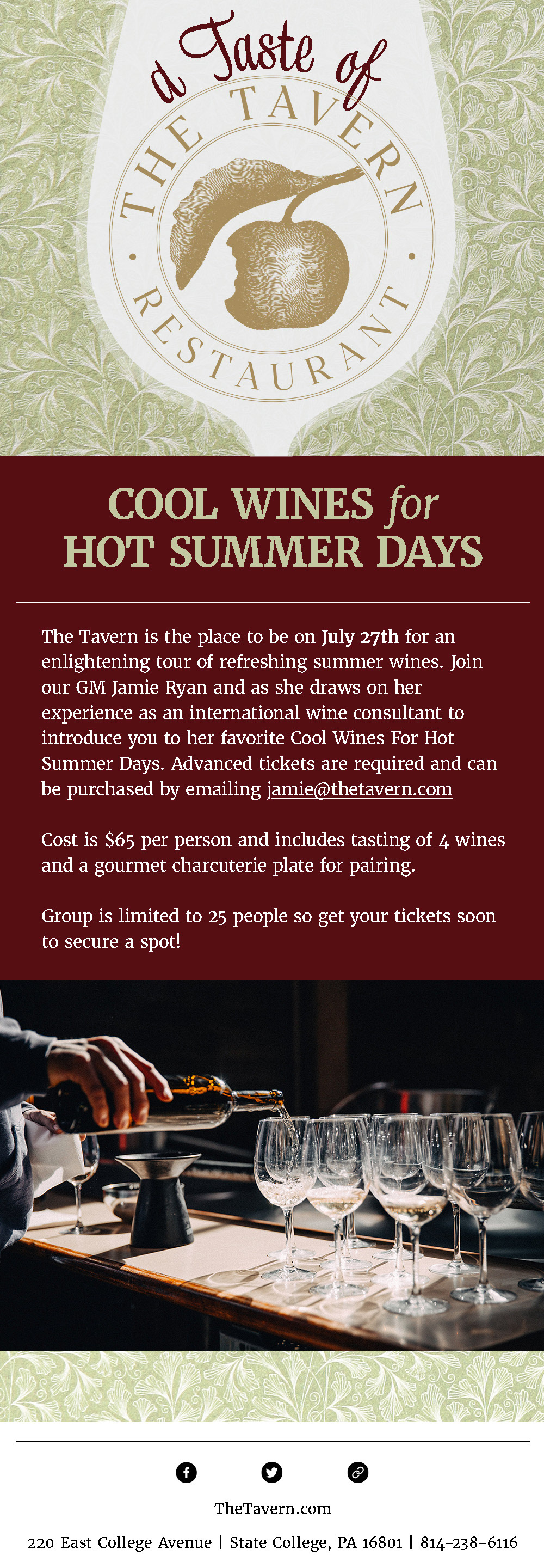 Wine tasting newsletter