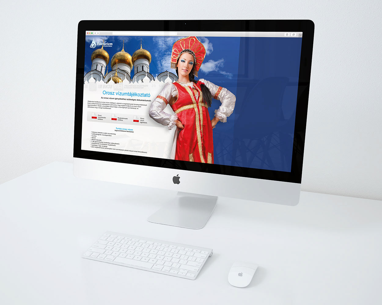 Rusturizm utazási iroda landing page