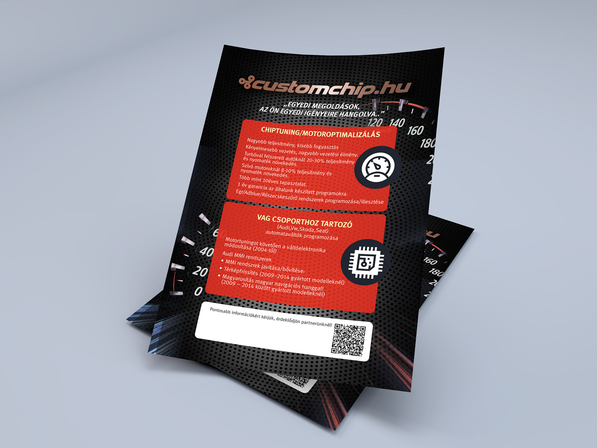 Customchip.hu A5 leaflet
