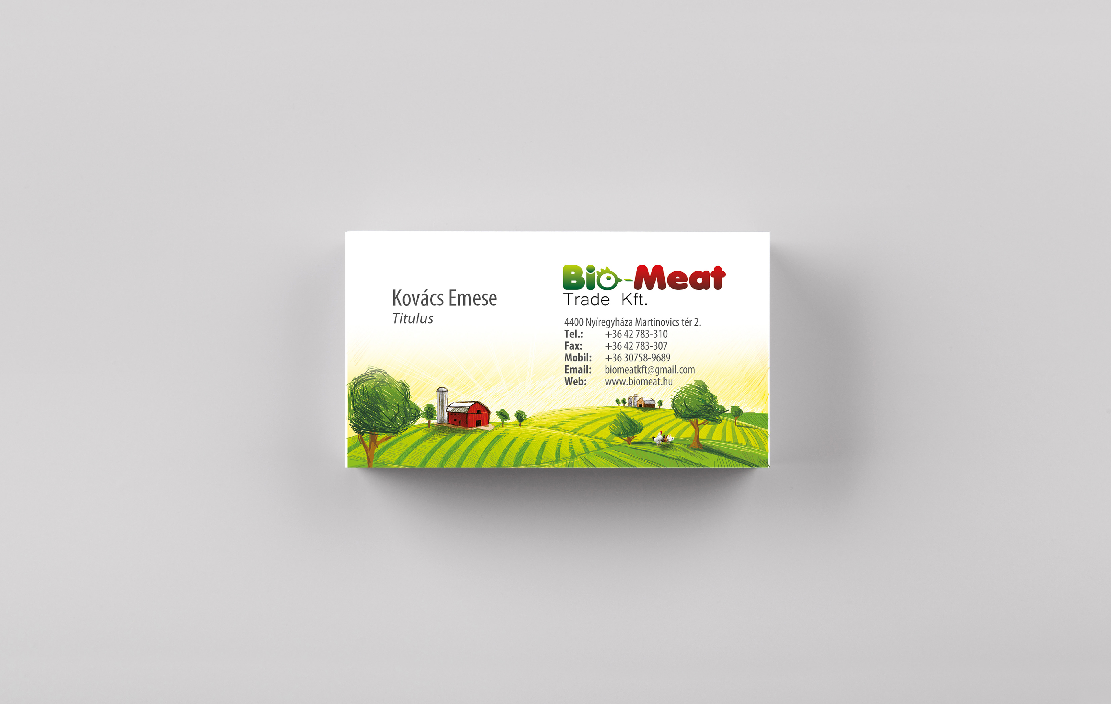 BioMeat névjegykártya