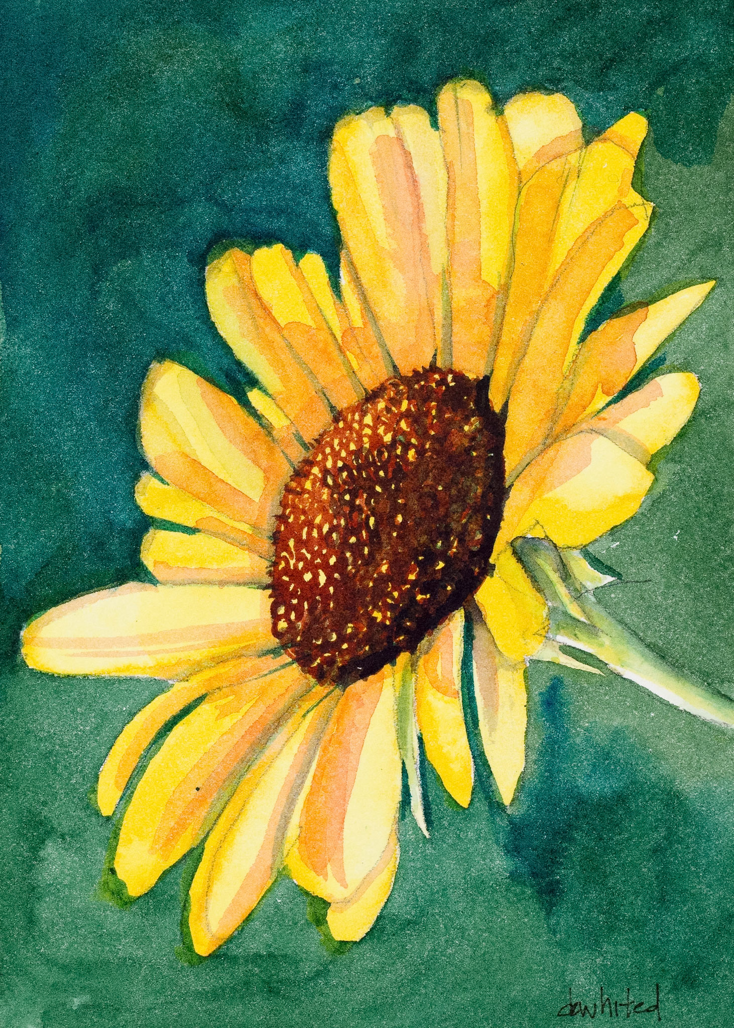 Sun Flower in Green