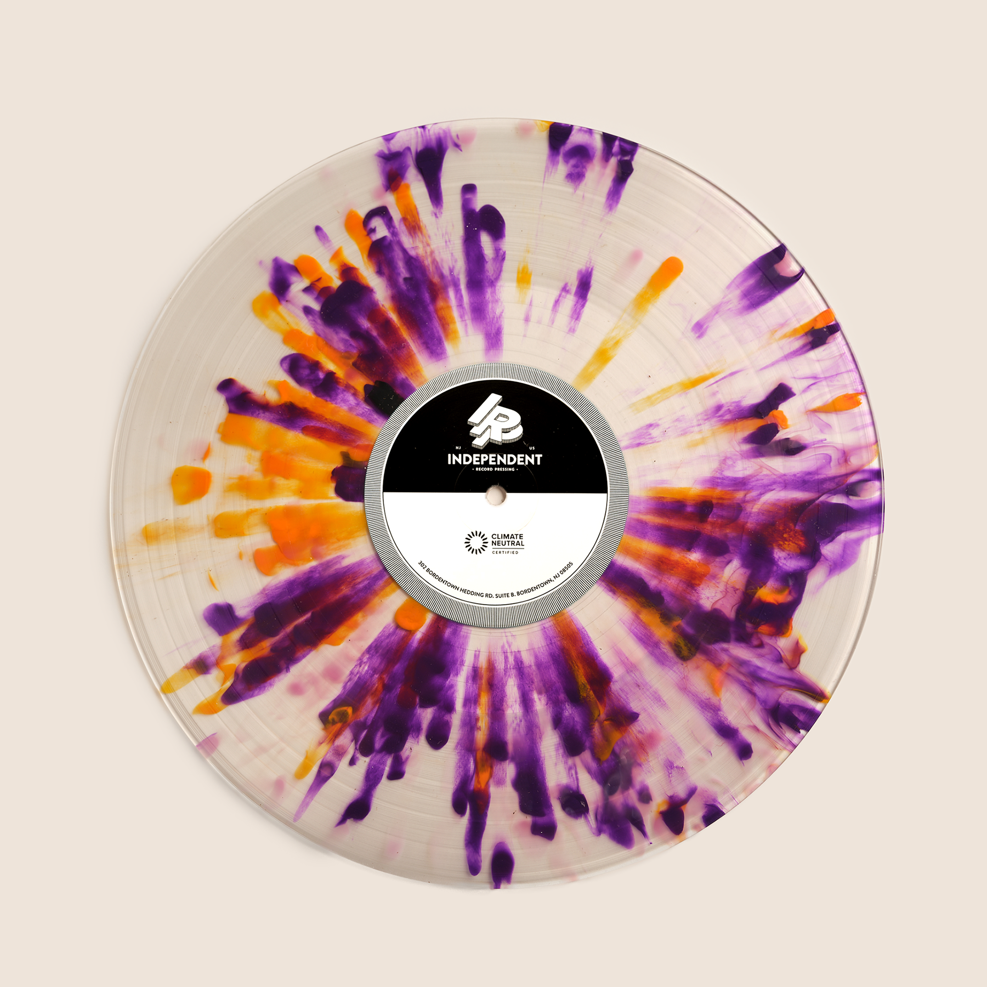 Clear w/ Purple & Orange