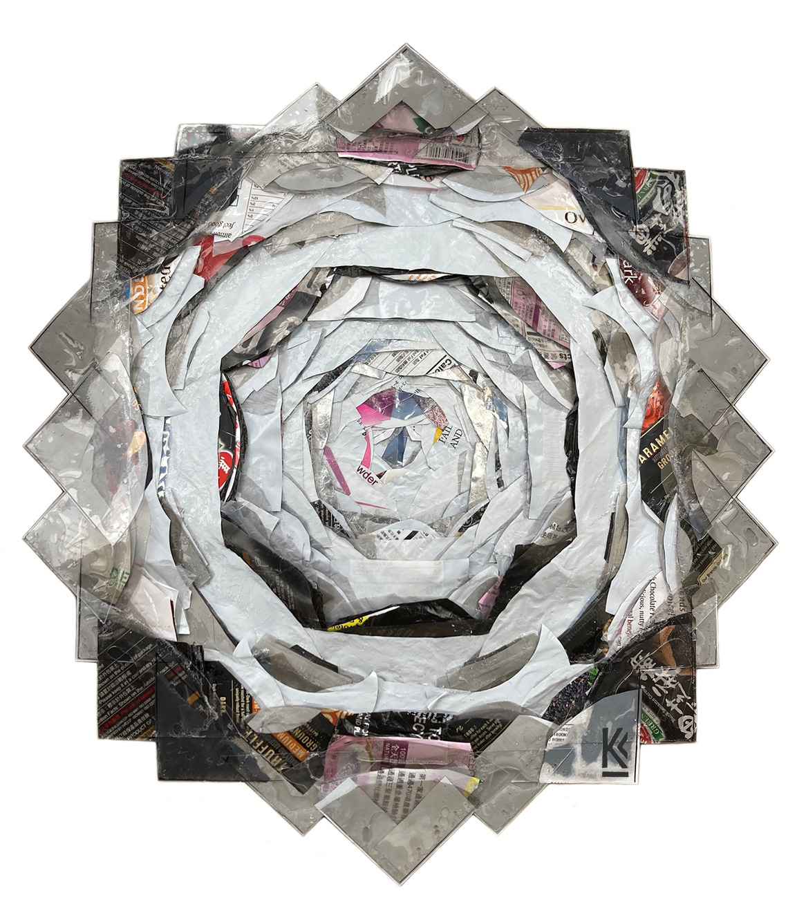 Backside of B&W Mandala