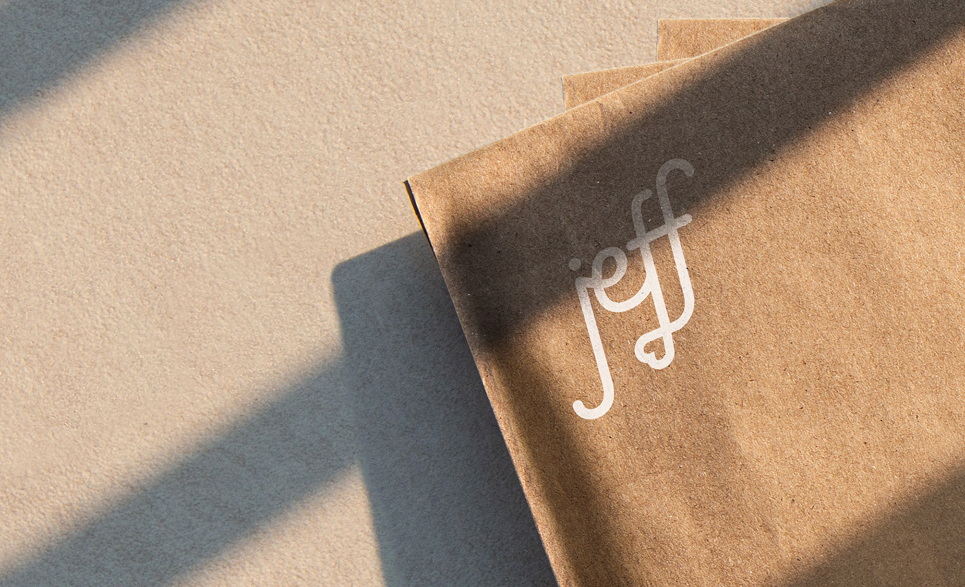 natural envelope with white logo