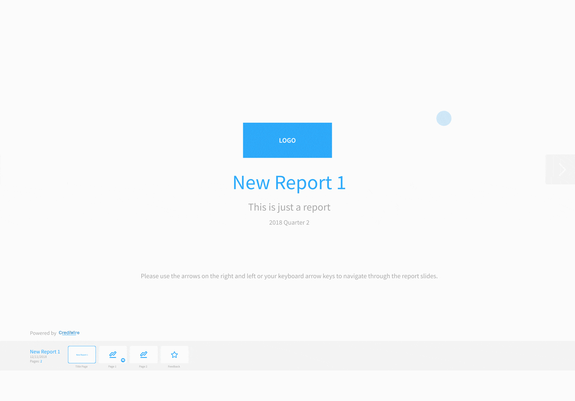GIF of a client receiving the financial report