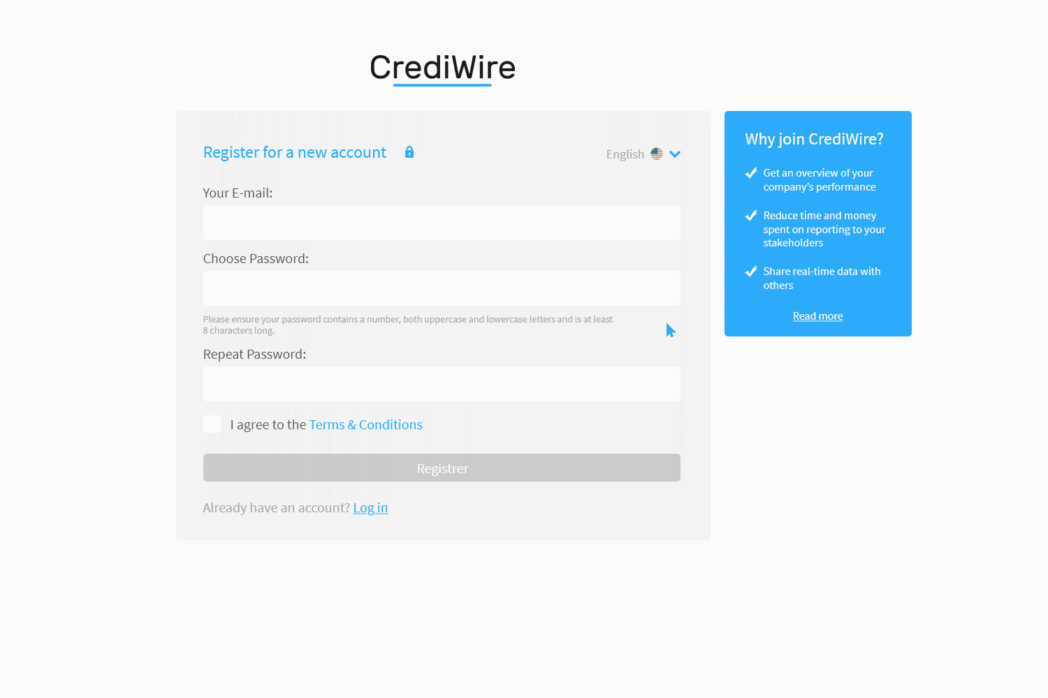 GIF of a new user creating an account
