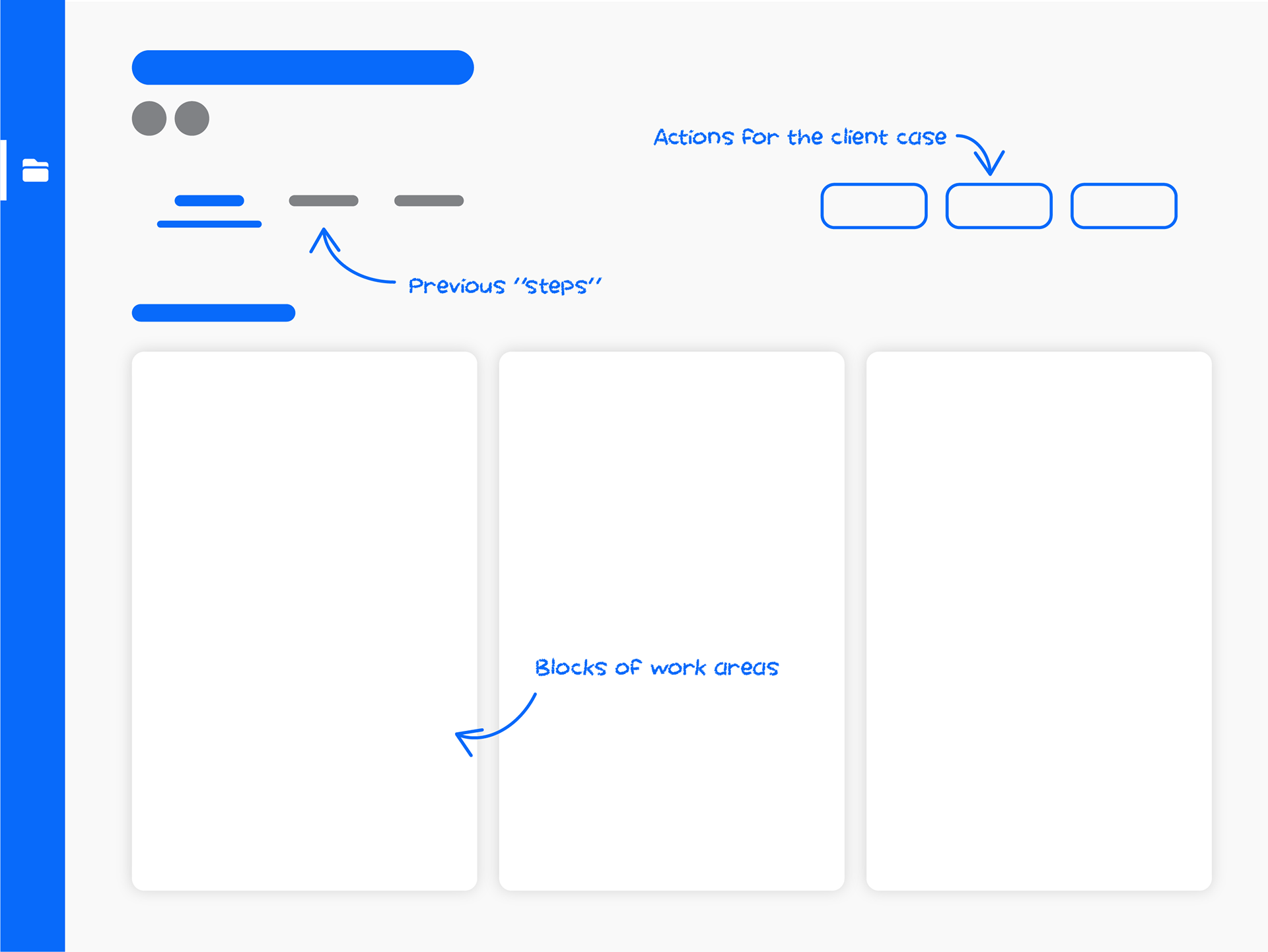 A crude UI sketch of a new layout.