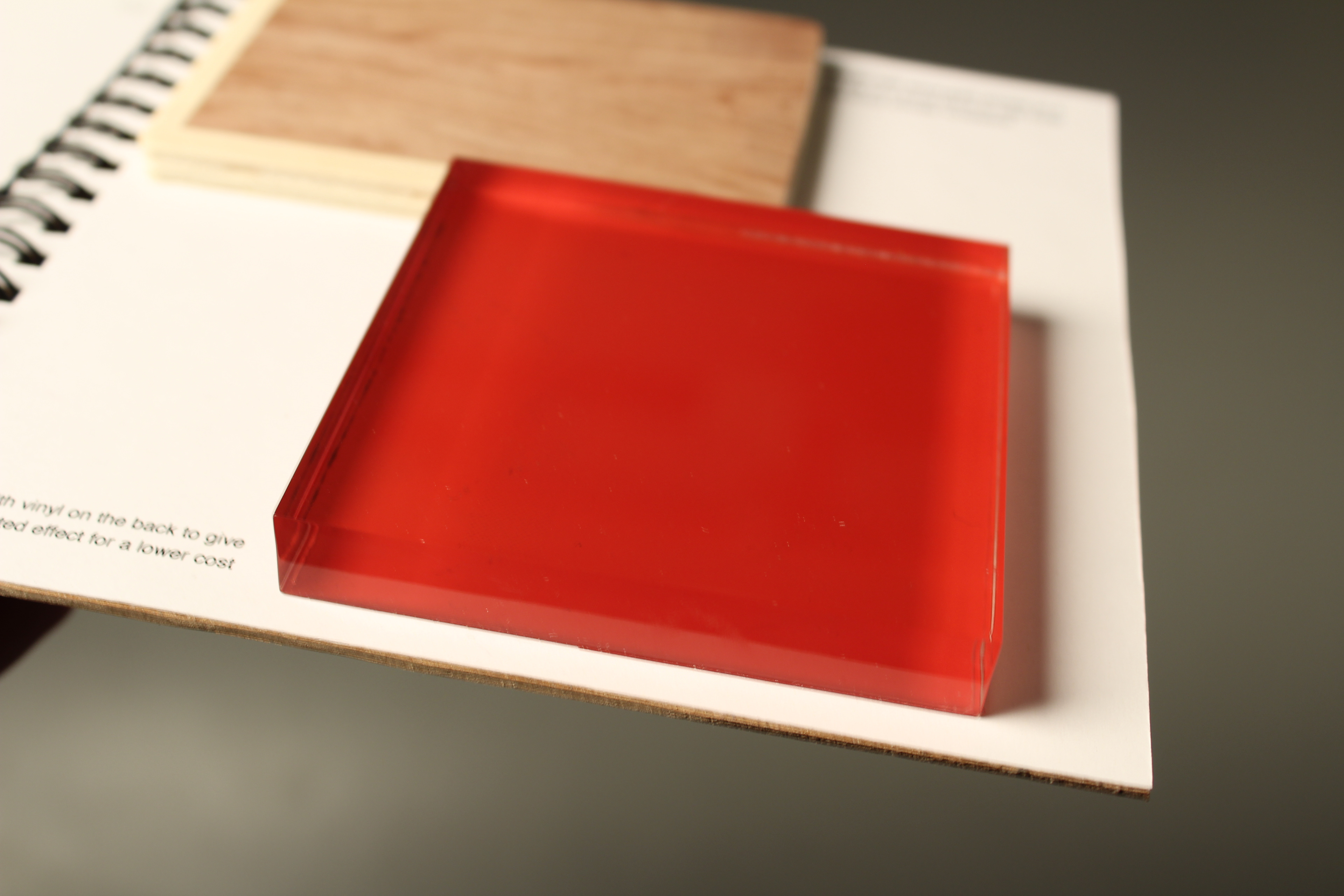 Utilizing acrylic and vinyl to make the piece appear to be lit