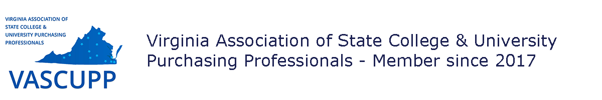 Logo. Virginia Association of State College & University Purchasing Professionals member since 2017