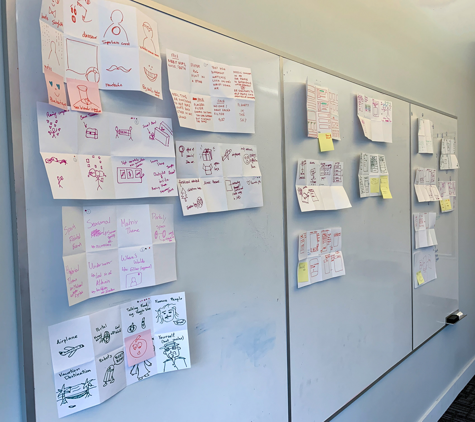 Example of sketches from team brainstorm
