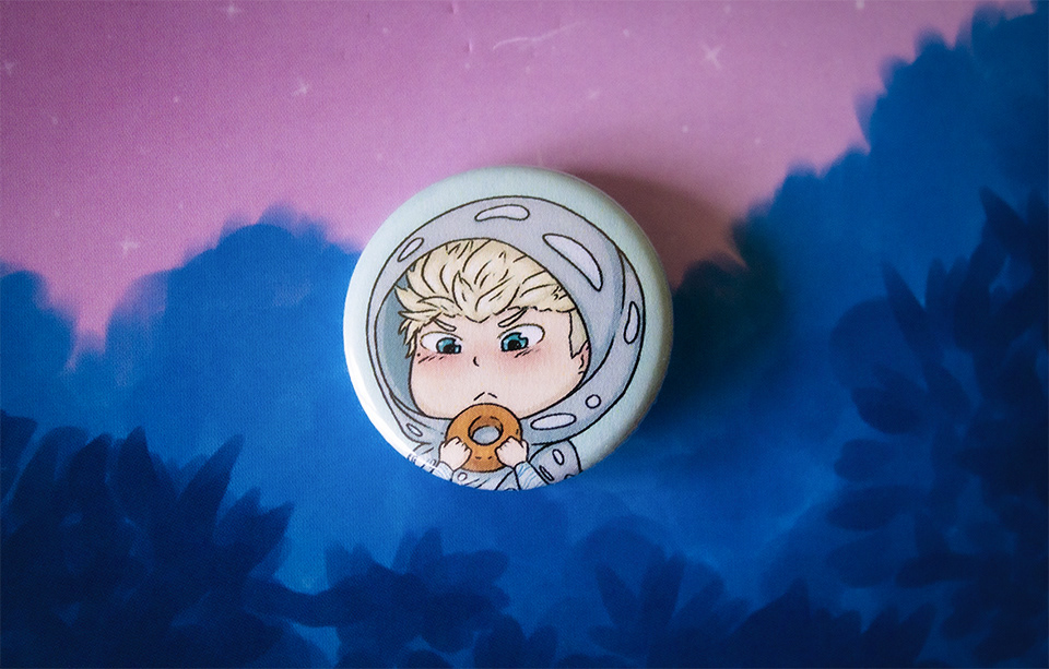 Nai Donut Button Pin