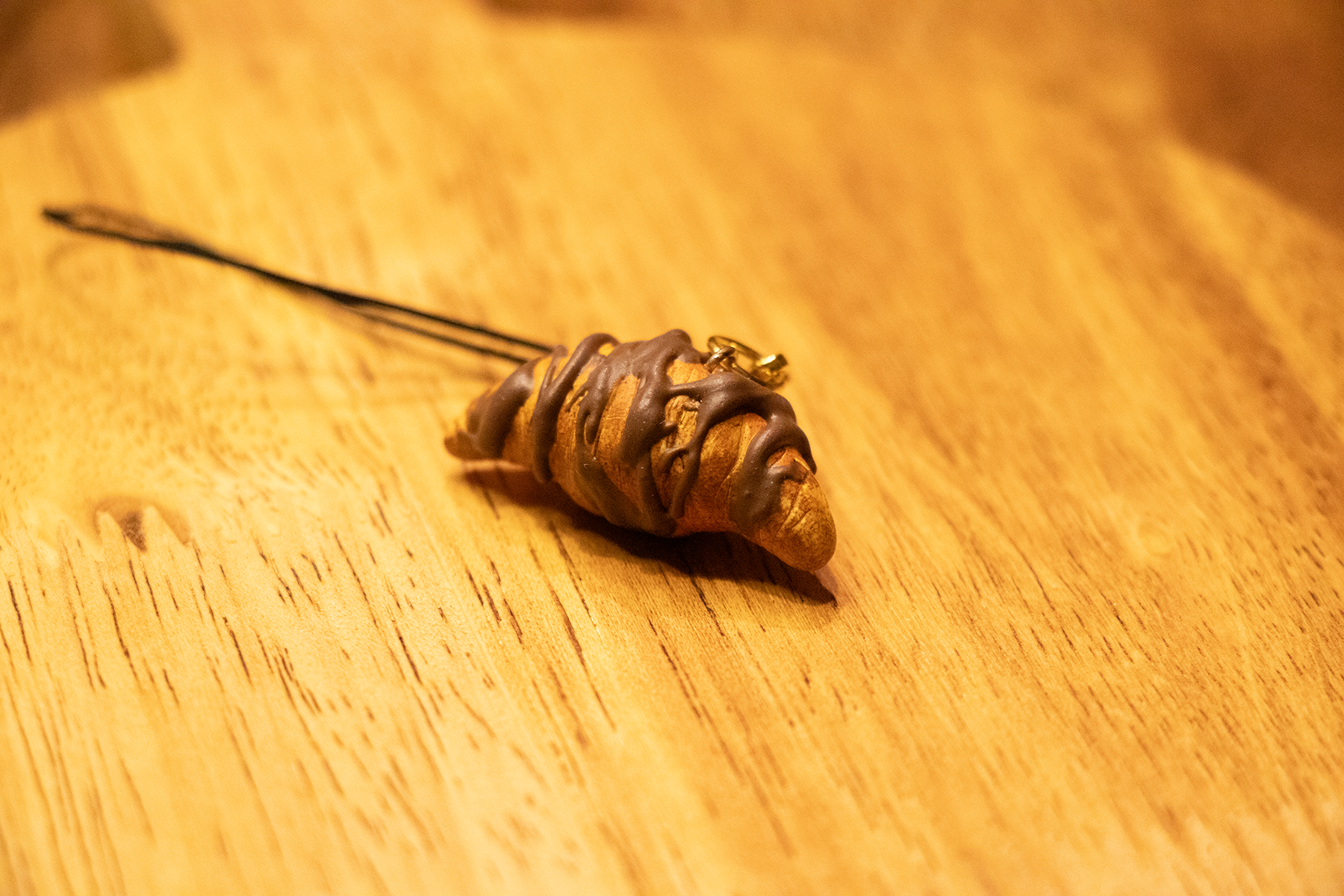 Chocolate Croissant Keychain