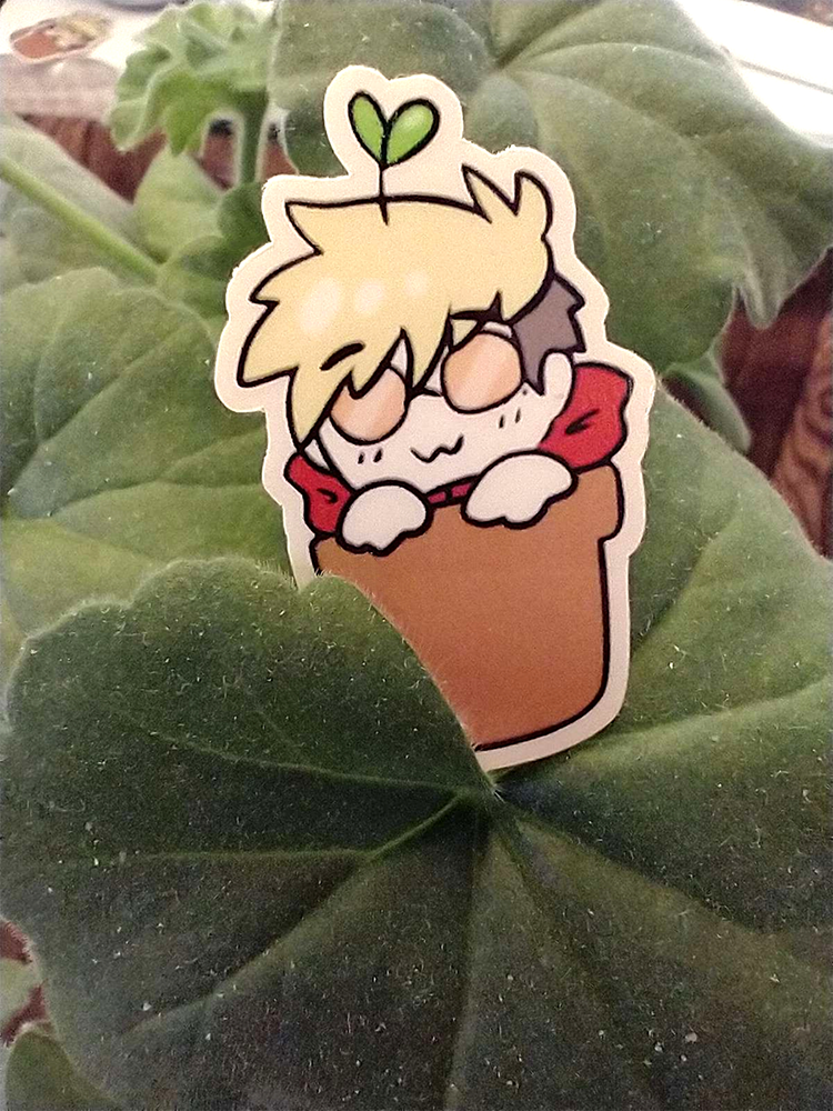 Vash Plant Pot Sticker