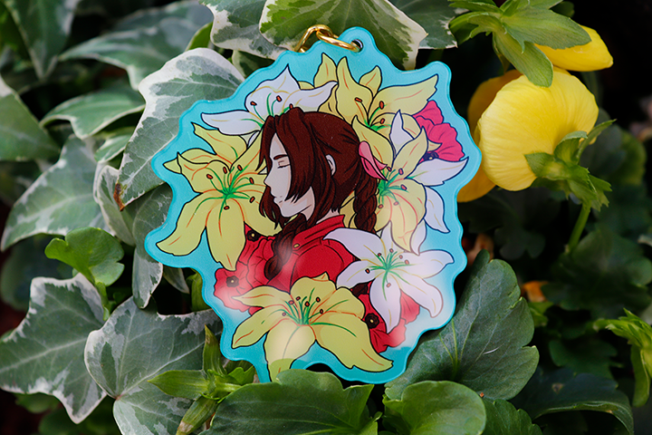 Aerith Flower Keychain