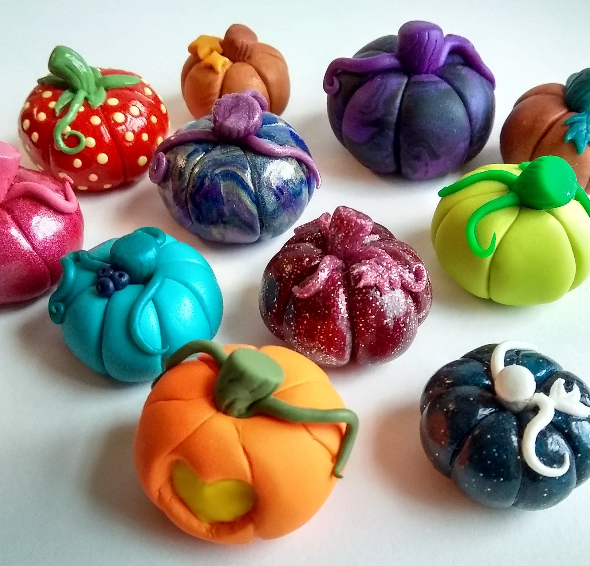 Various Colorful Pumpkins