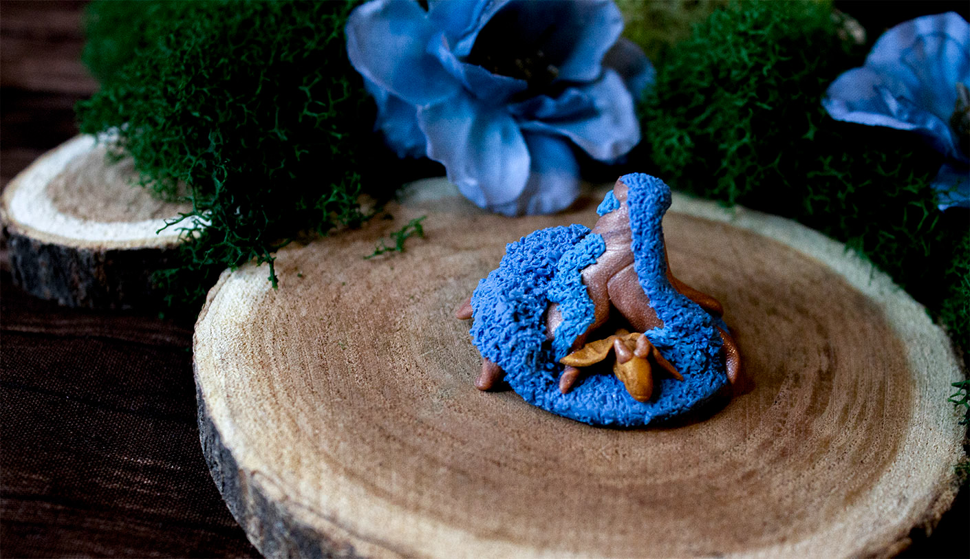 Blue Mossy Stump Dragon