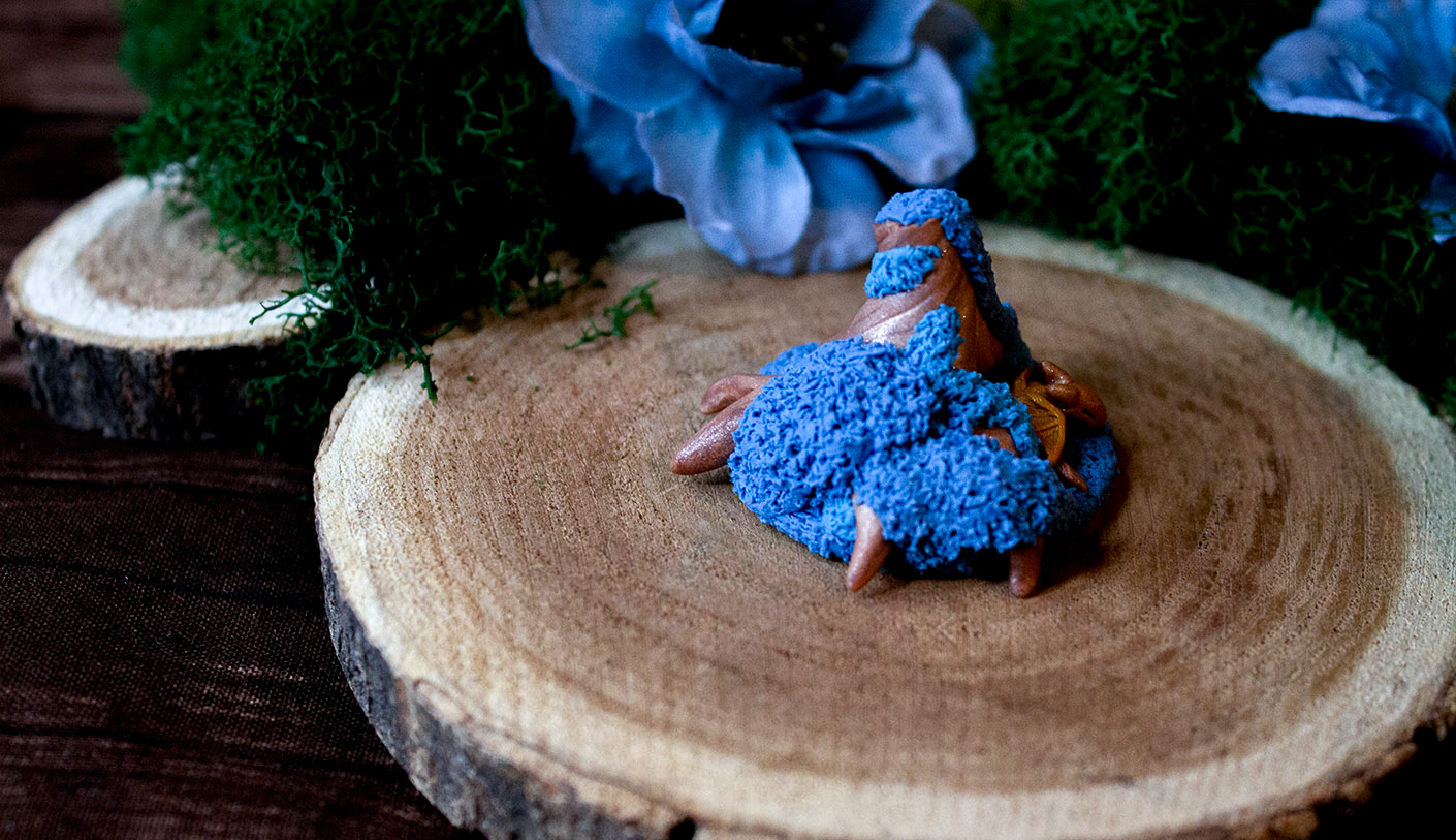 Blue Mossy Stump Dragon