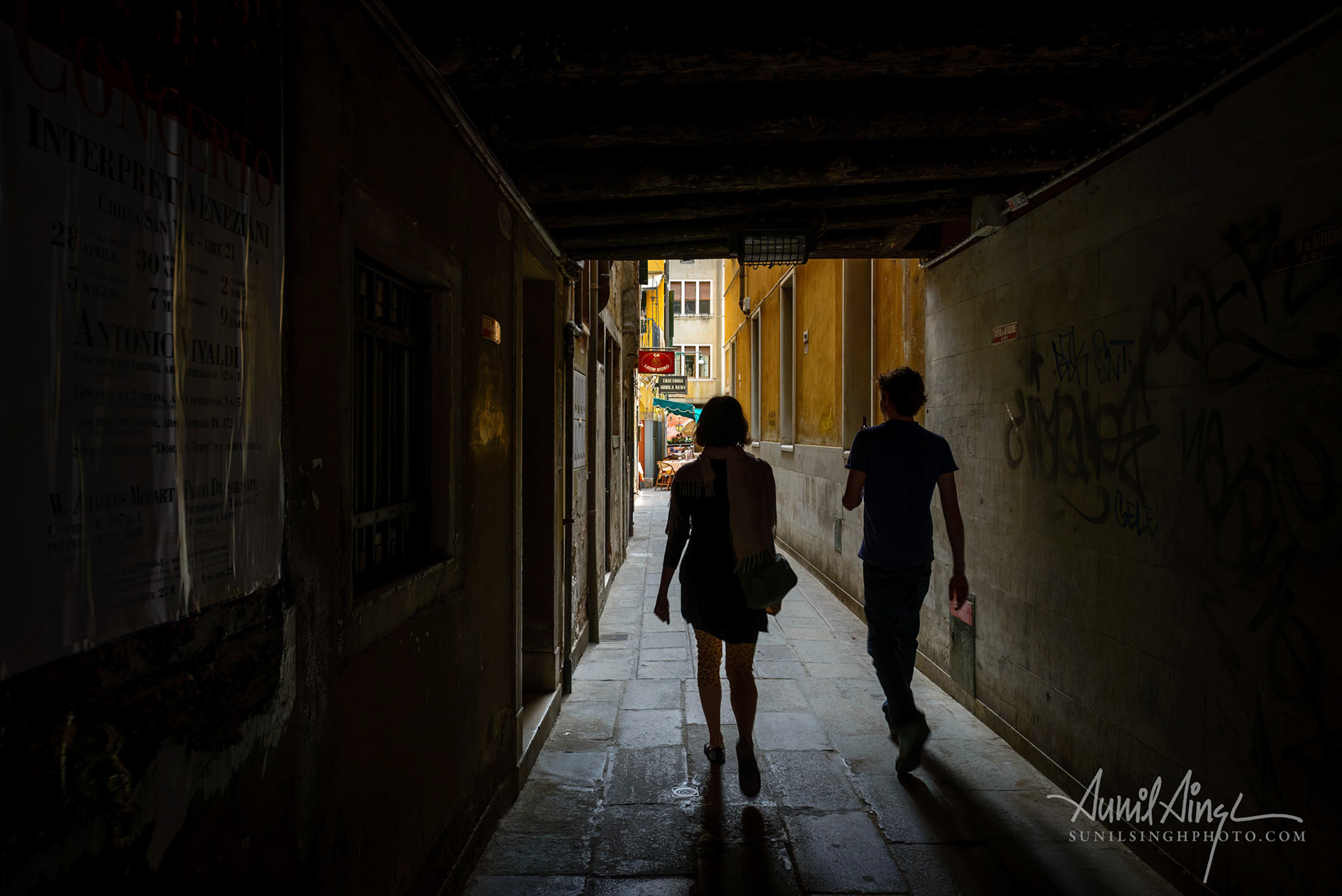 A couple in Venice, Italy