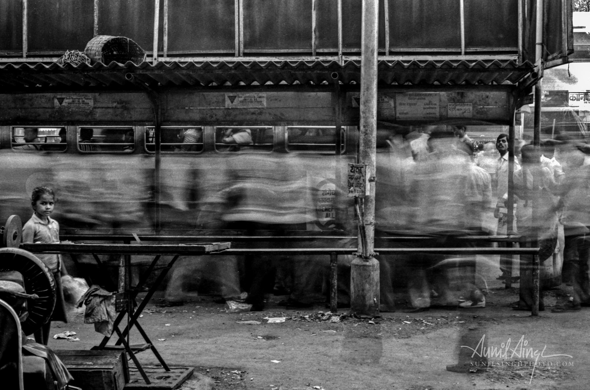 Bus stop, Mumbai, India