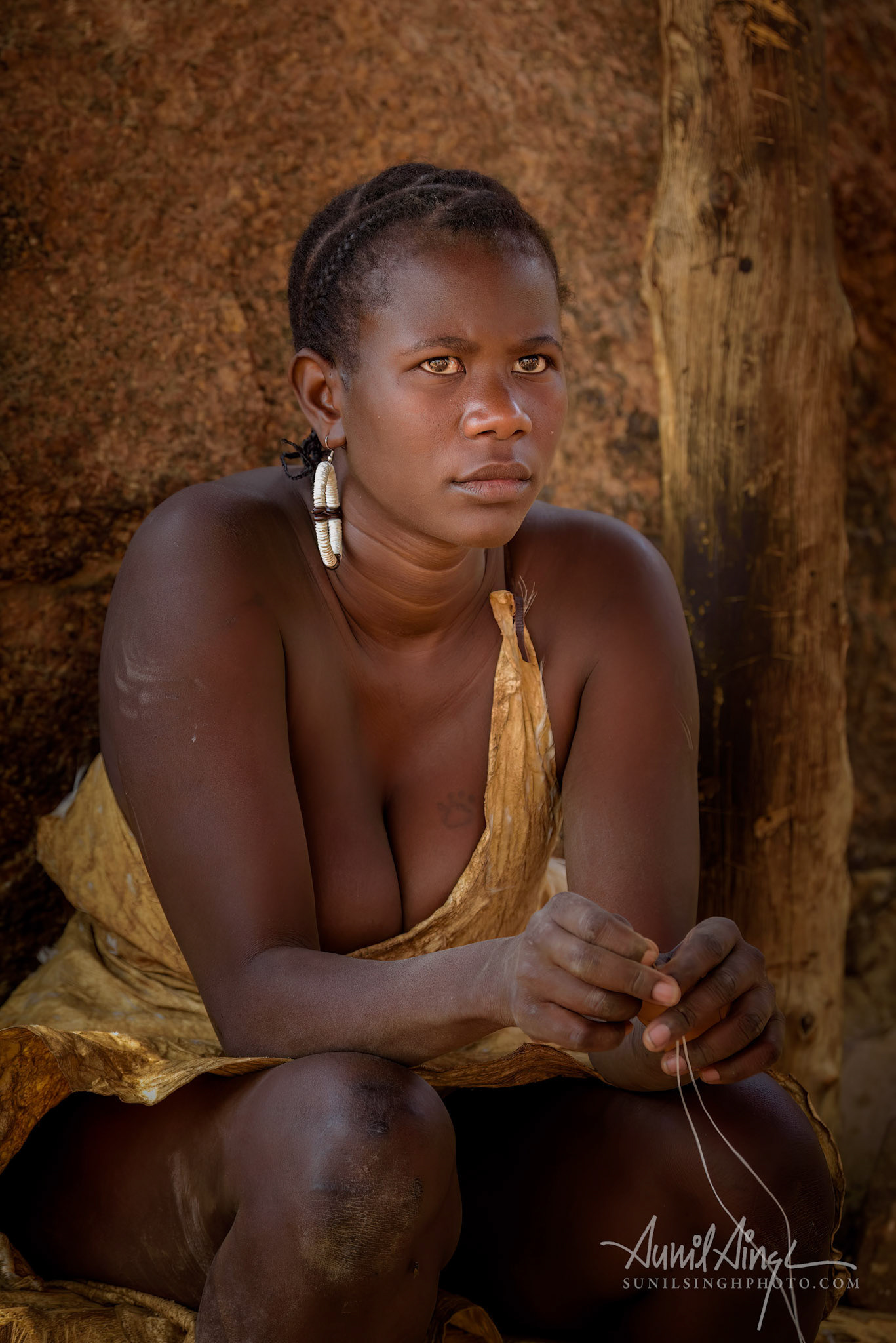 Damara Tribe woman, Damaraland, Twyfelfontein, Namibia