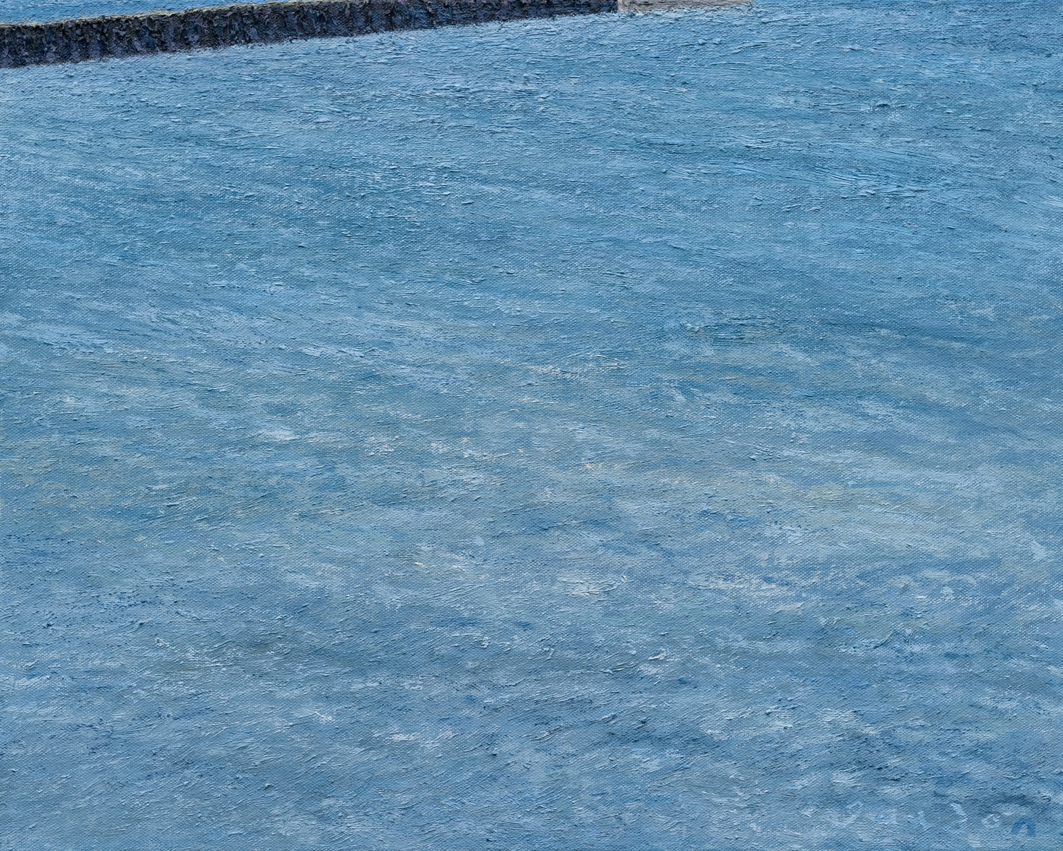 Lake Huron, morning sun (2022), oil on canvas, 50.8x40.64cm (20x16in)