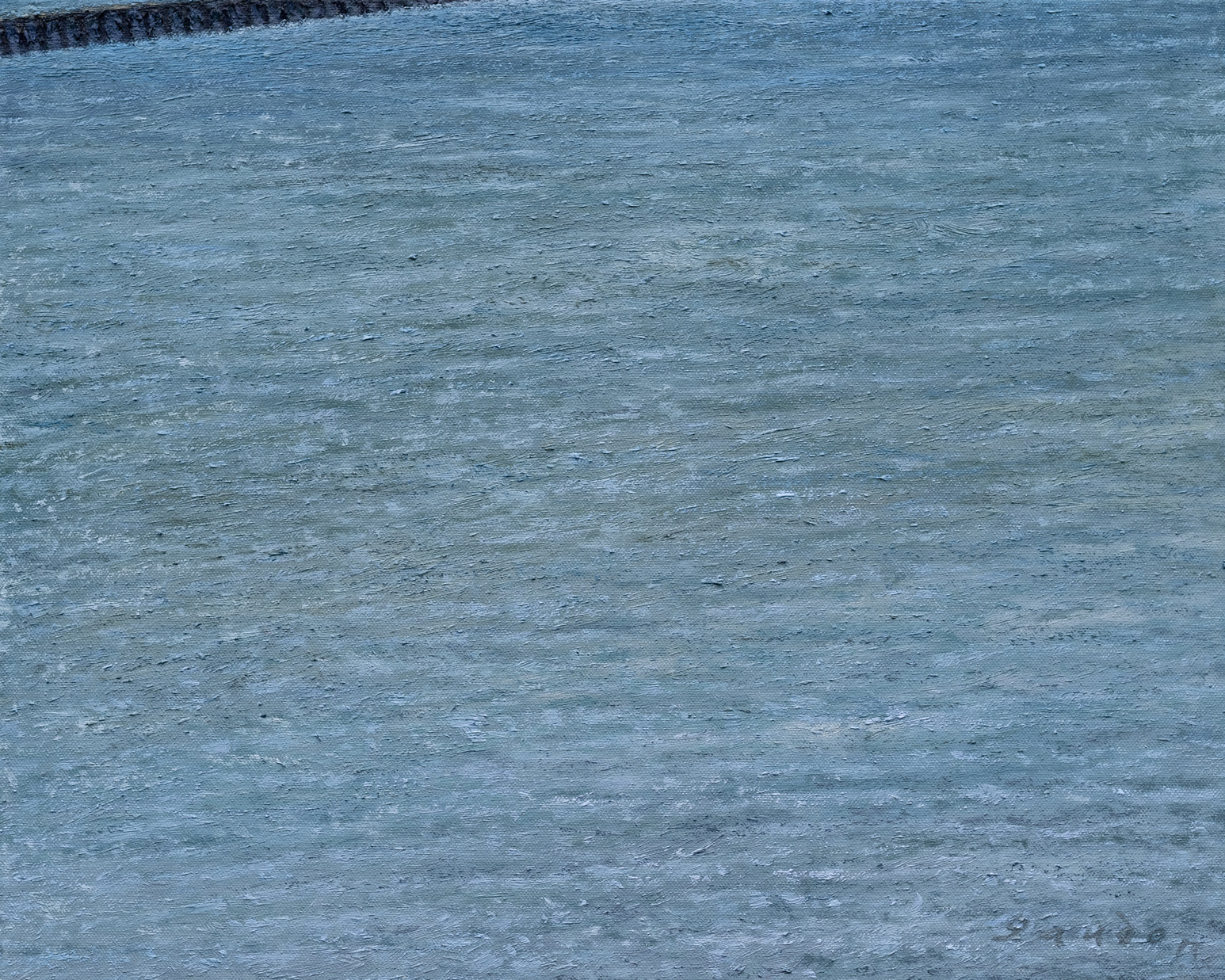 Lake Huron, afternoon sun (2022), oil on canvas, 50.8x40.64cm (20x16in)